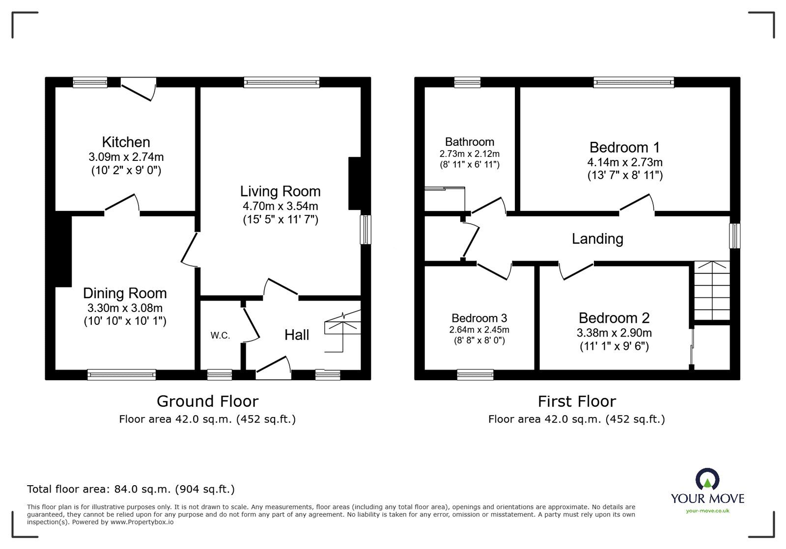 Floorplan of 3 bedroom Semi Detached House for sale, Chestnut Avenue, Shropshire, SY11