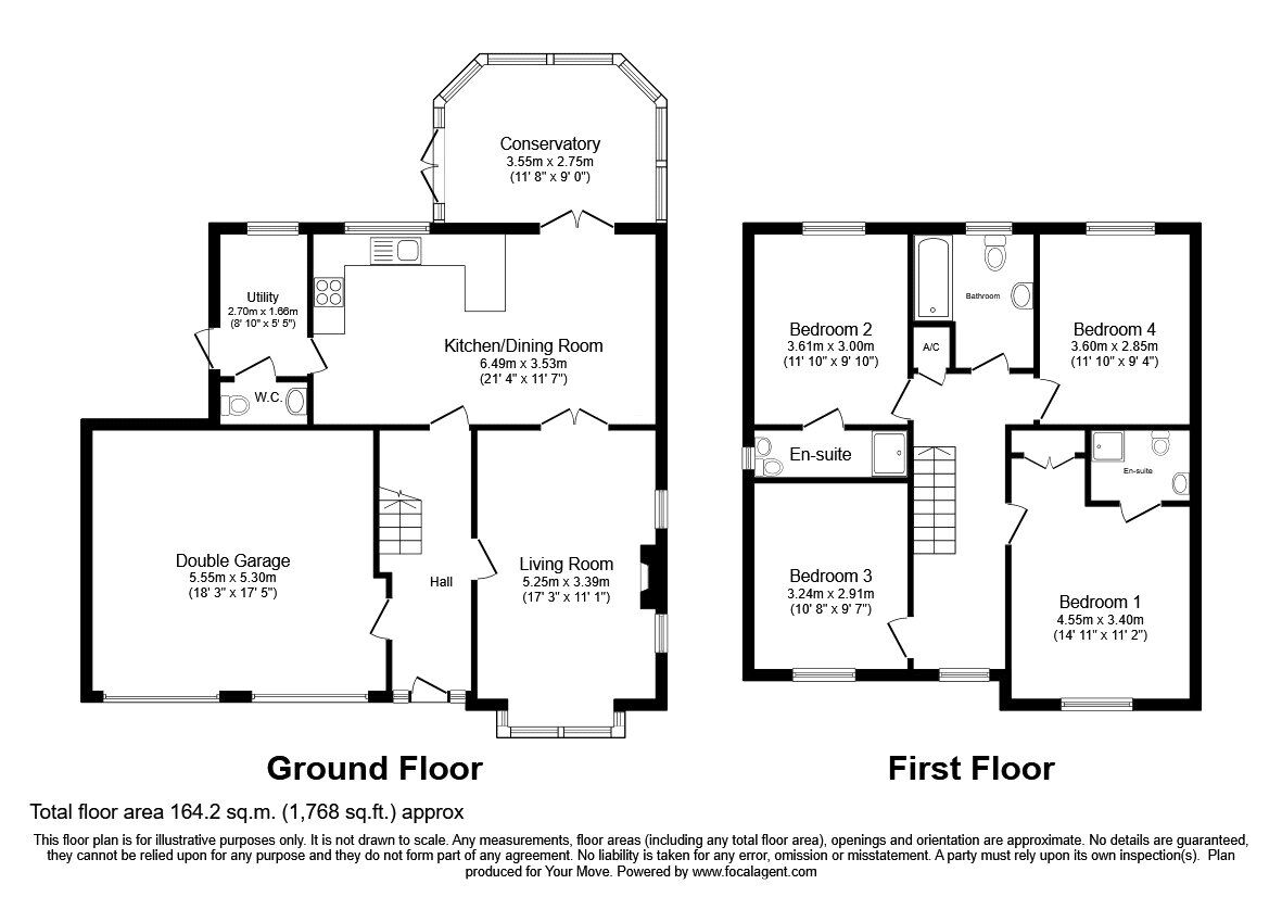 Floorplan of 4 bedroom Detached House for sale, St. Martins Road, Gobowen, Shropshire, SY10