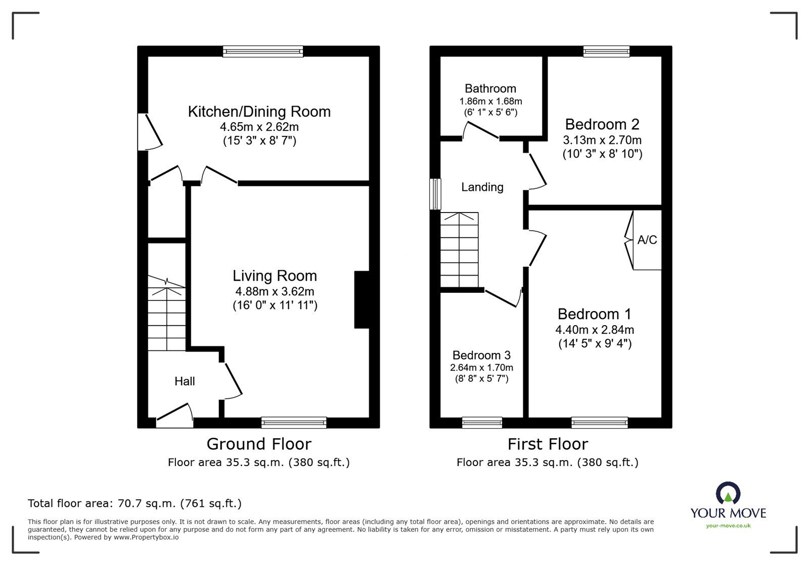 Floorplan of 3 bedroom Semi Detached House for sale, Bridgeman Road, Oswestry, Shropshire, SY11