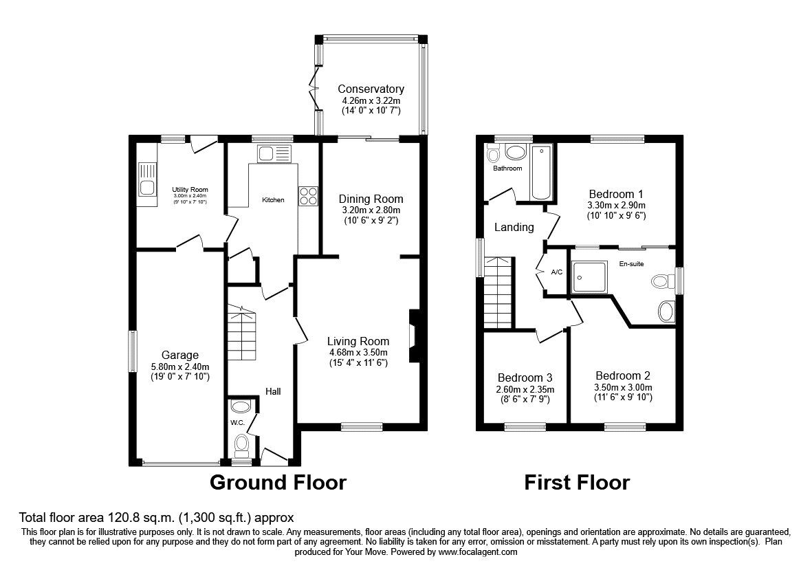 Floorplan of 3 bedroom Detached House for sale, Croxon Rise, Oswestry, Shropshire, SY11