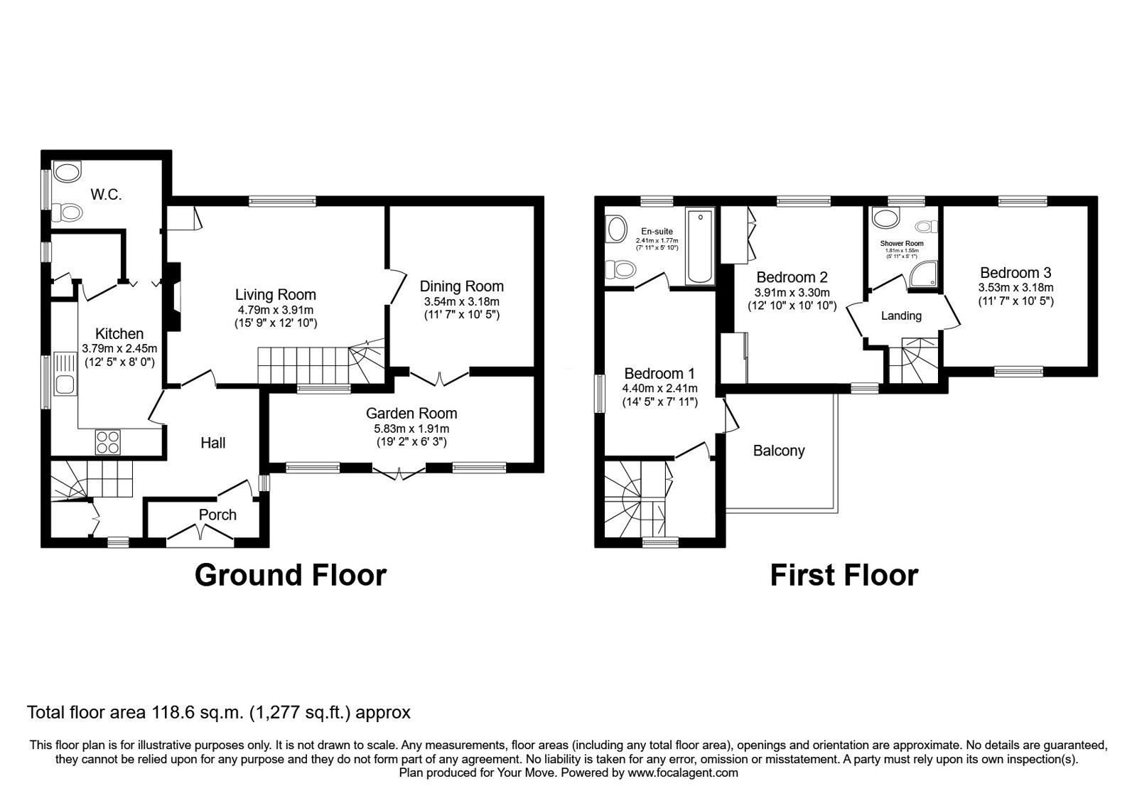 Floorplan of 3 bedroom Detached House for sale, Pant, Oswestry, Shropshire, SY10