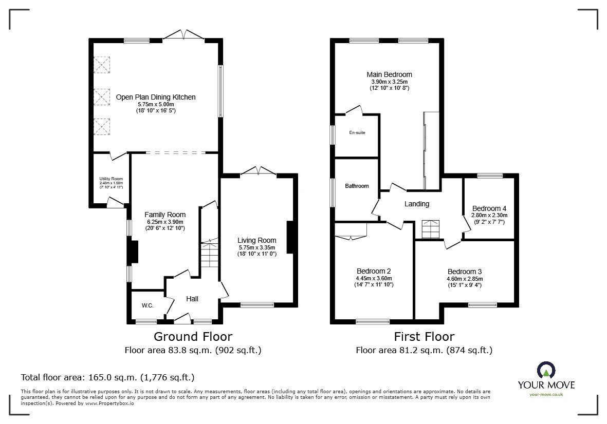 Floorplan of 4 bedroom Semi Detached House for sale, Cabin Lane, Oswestry, Shropshire, SY11