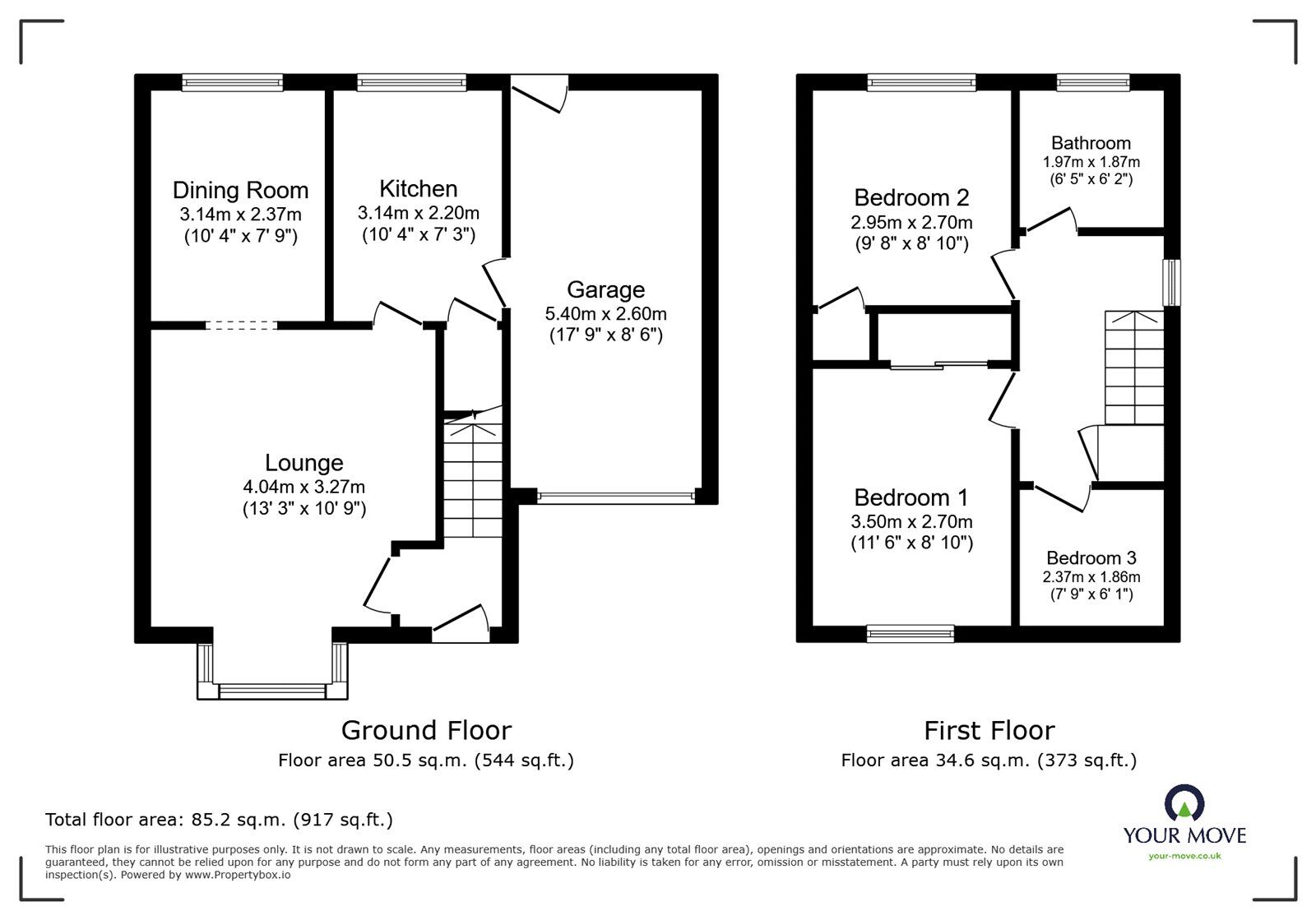 Floorplan of 3 bedroom Detached House to rent, Summerfield Close, Oswestry, Shropshire, SY11