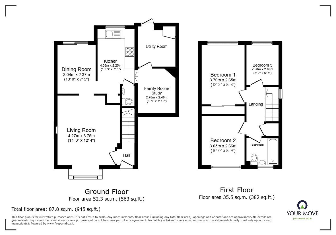 Floorplan of 3 bedroom Detached House for sale, Parc Hafod, Shropshire, SY22
