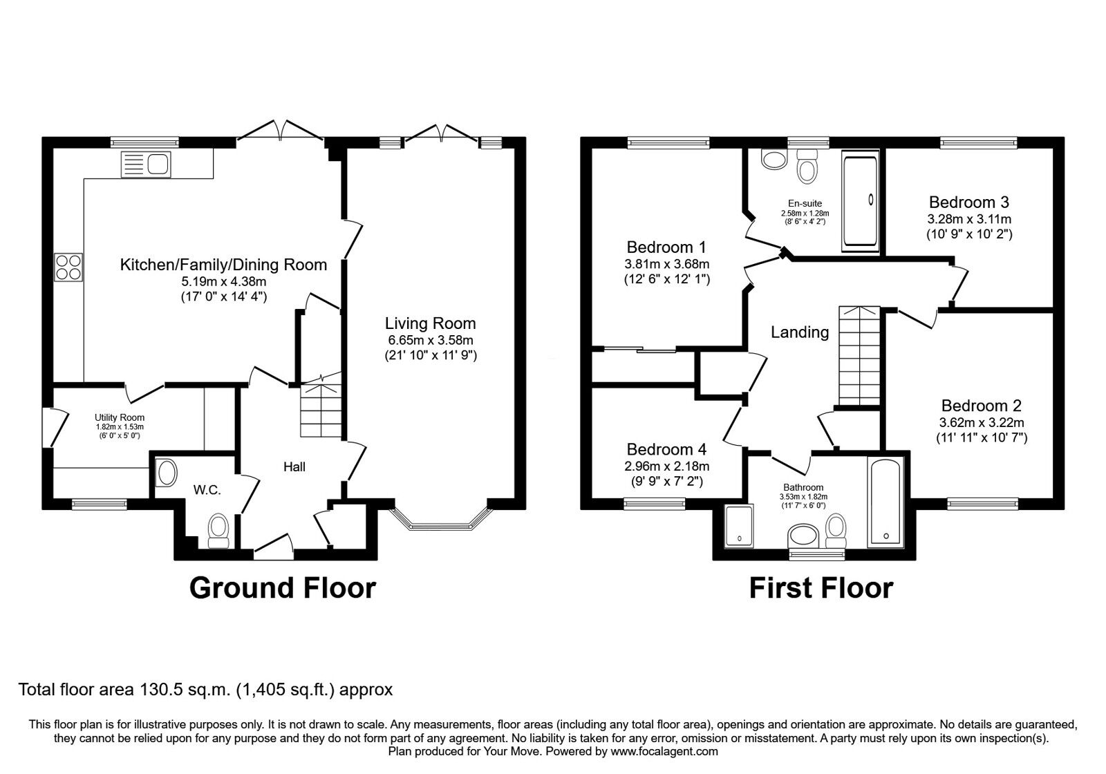 Floorplan of 4 bedroom Detached House for sale, Glentworth View, Morda, Shropshire, SY10