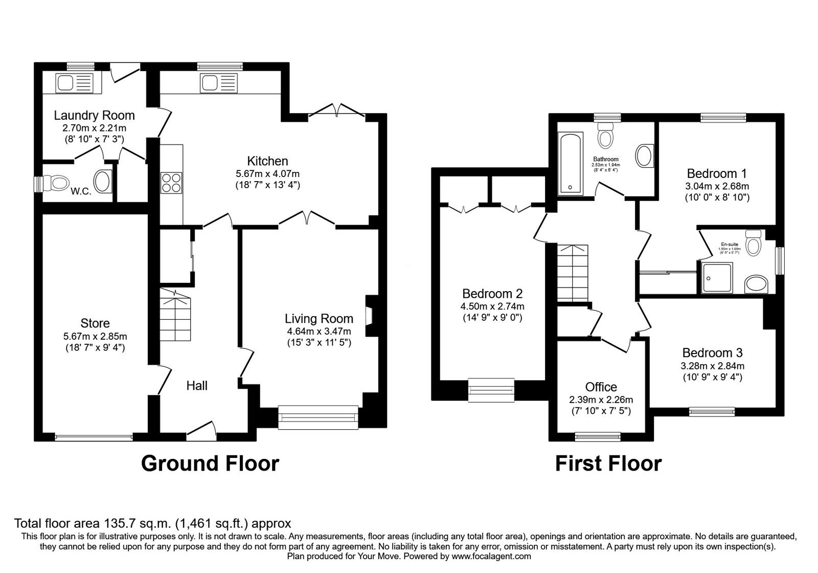 Floorplan of 4 bedroom Detached House for sale, Molesworth Way, Whittington, Shropshire, SY11