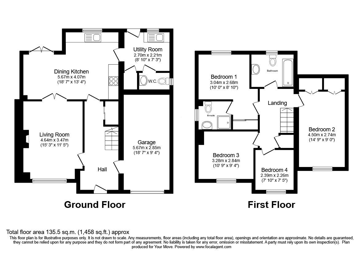 Floorplan of 4 bedroom Detached House for sale, Molesworth Way, Whittington, Shropshire, SY11