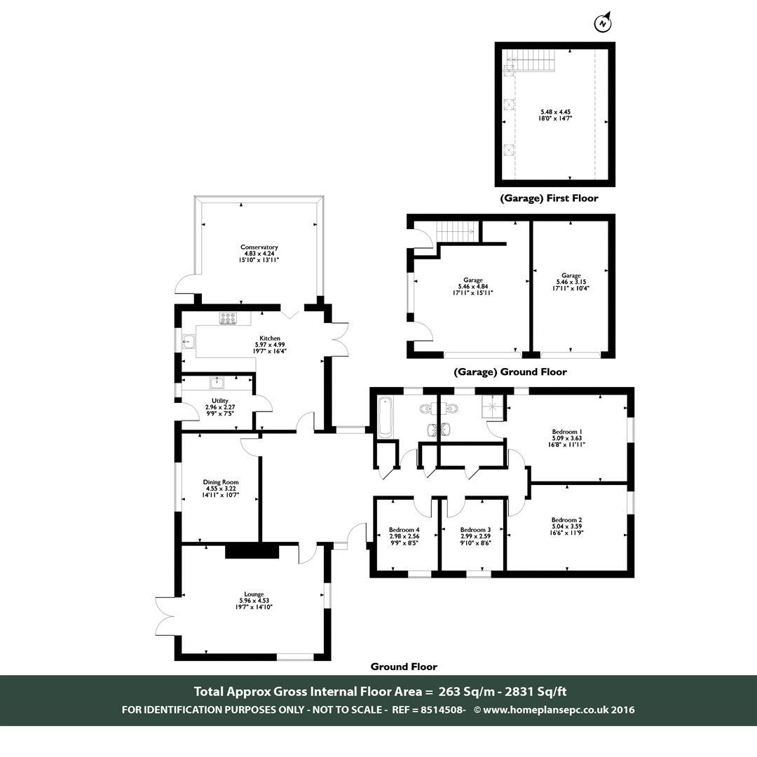 Floorplan of 4 bedroom Detached Bungalow to rent, Glapthorn Road, Oundle, Northamptonshire, PE8