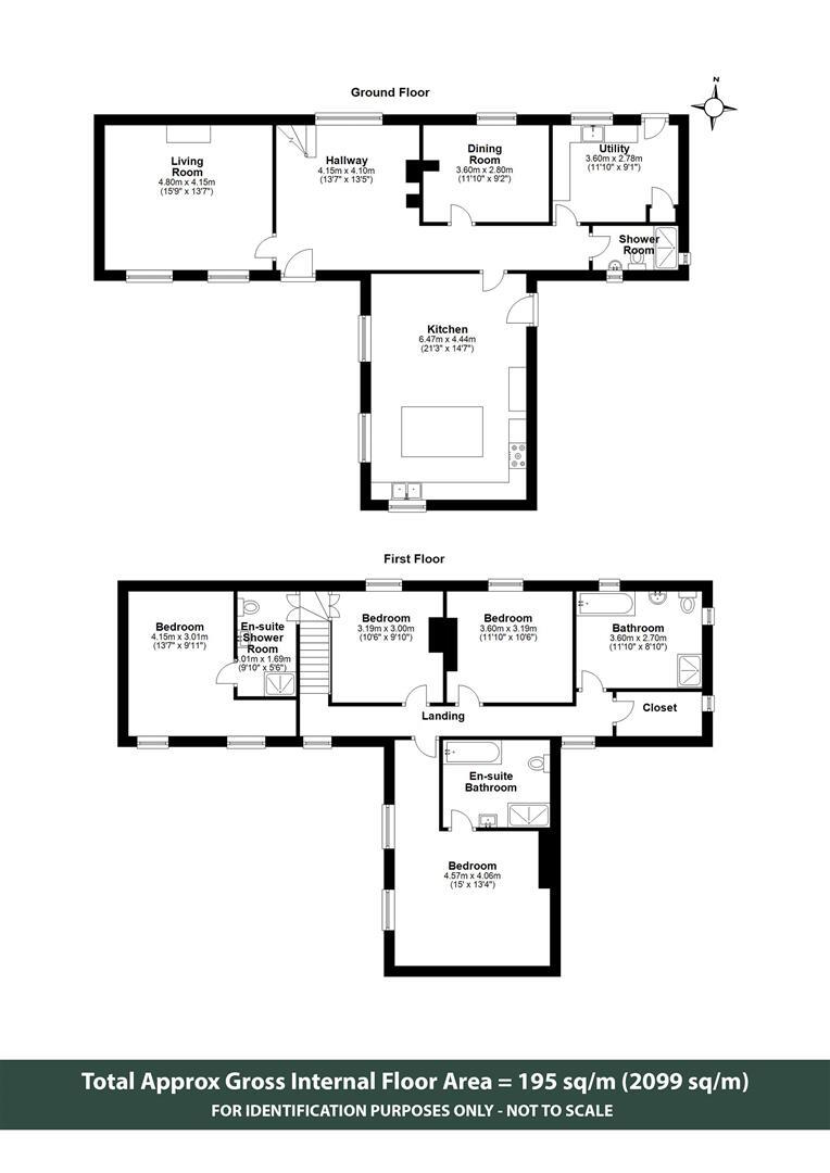 Floorplan of 4 bedroom  House to rent, Kirby Lane, Deene, Northamptonshire, NN17