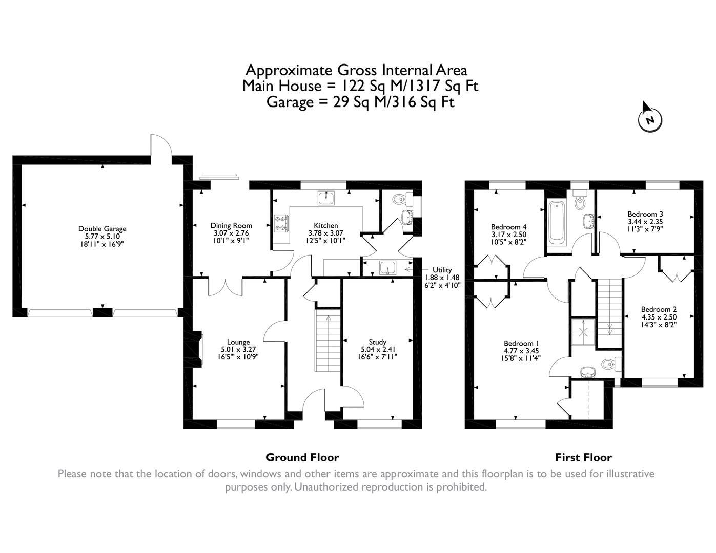 Floorplan of Detached House to rent, Webb Close, Oundle, Peterborough, PE8