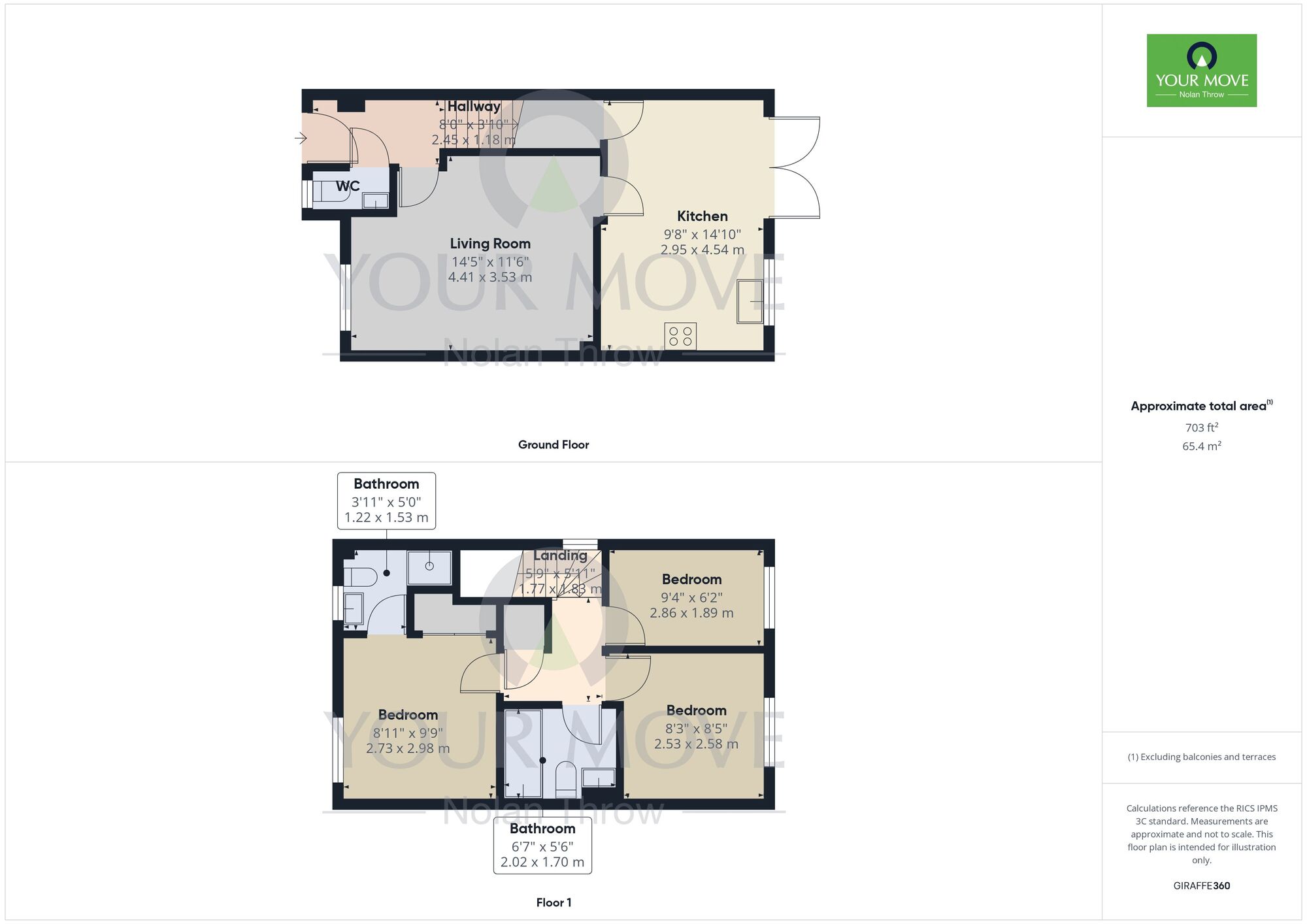 Floorplan of 3 bedroom End Terrace House to rent, Creed Road, Oundle, Peterborough, PE8