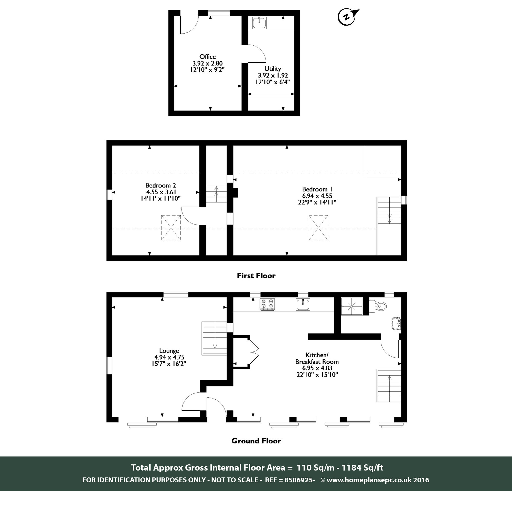 Floorplan of Detached House to rent, The Studio, 1 Brook Lane, Peterborough, PE8