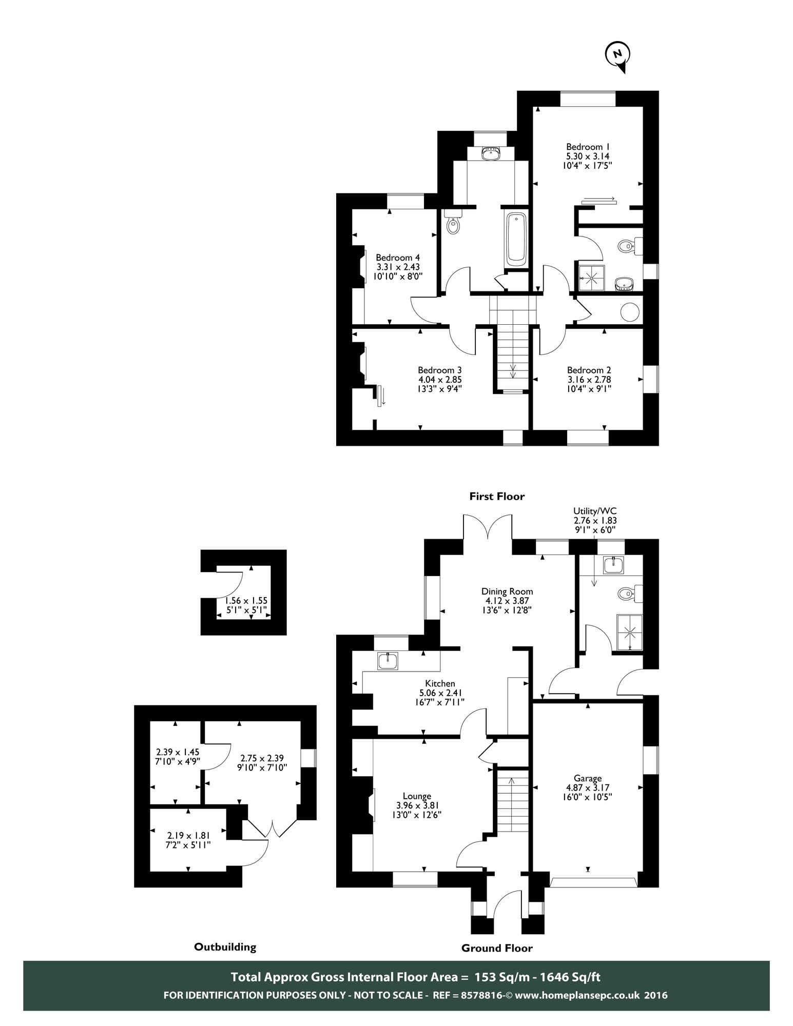 Floorplan of 4 bedroom Semi Detached Property to rent, Emmwese Cottage, Main Street, Peterborough, PE8