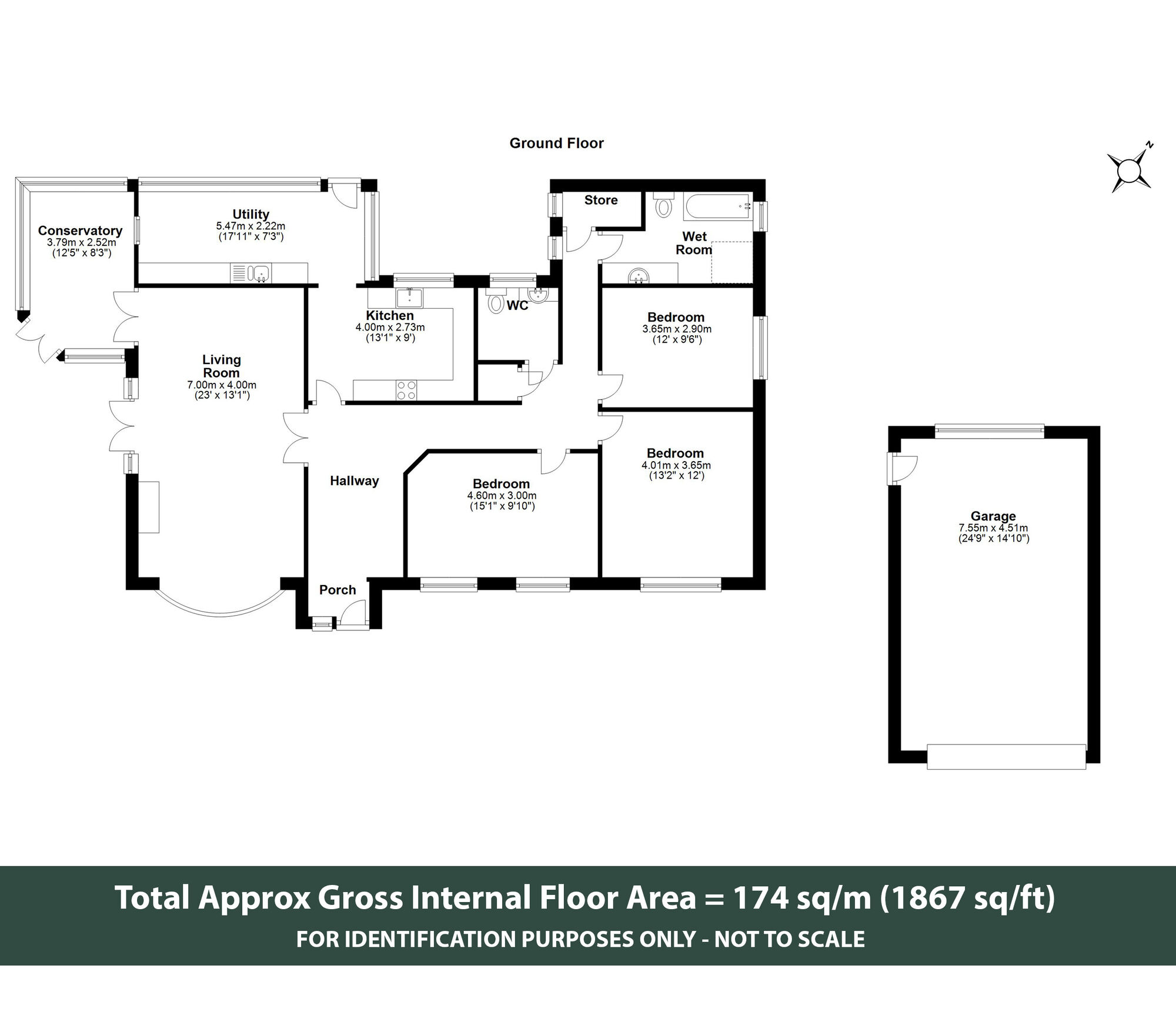 Floorplan of 3 bedroom Detached House to rent, Main Street, Aldwincle, Northants, NN14