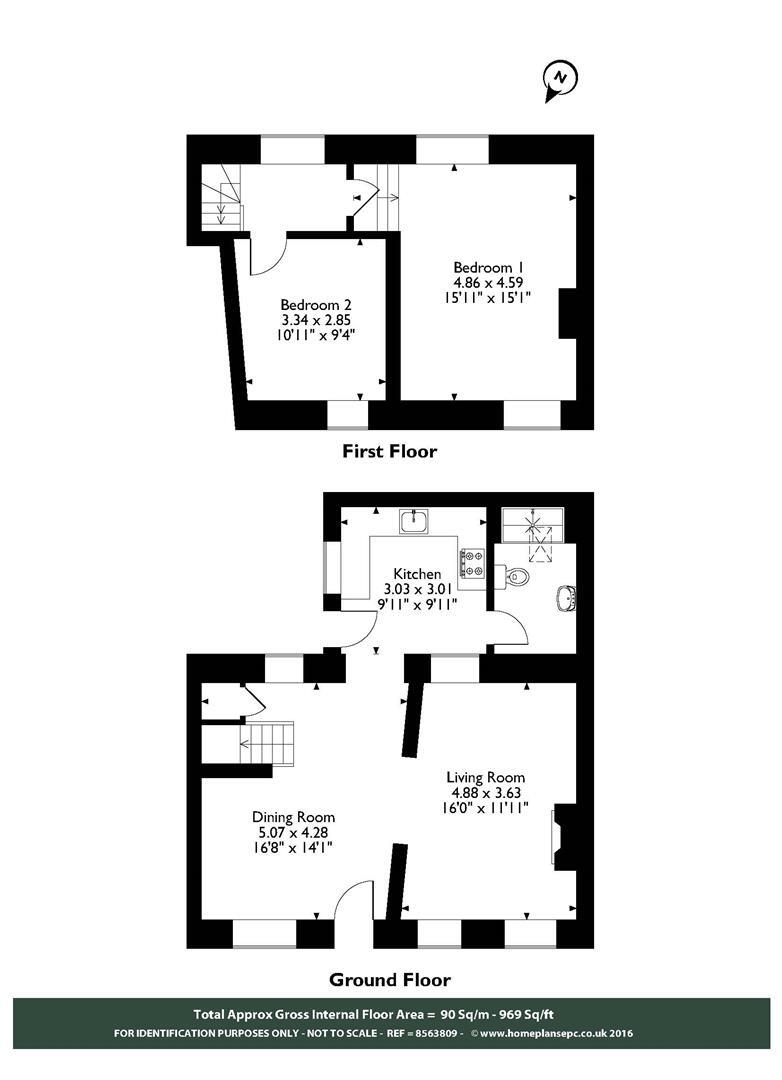 Floorplan of 2 bedroom Semi Detached Property to rent, West Street, Peterborough, PE8