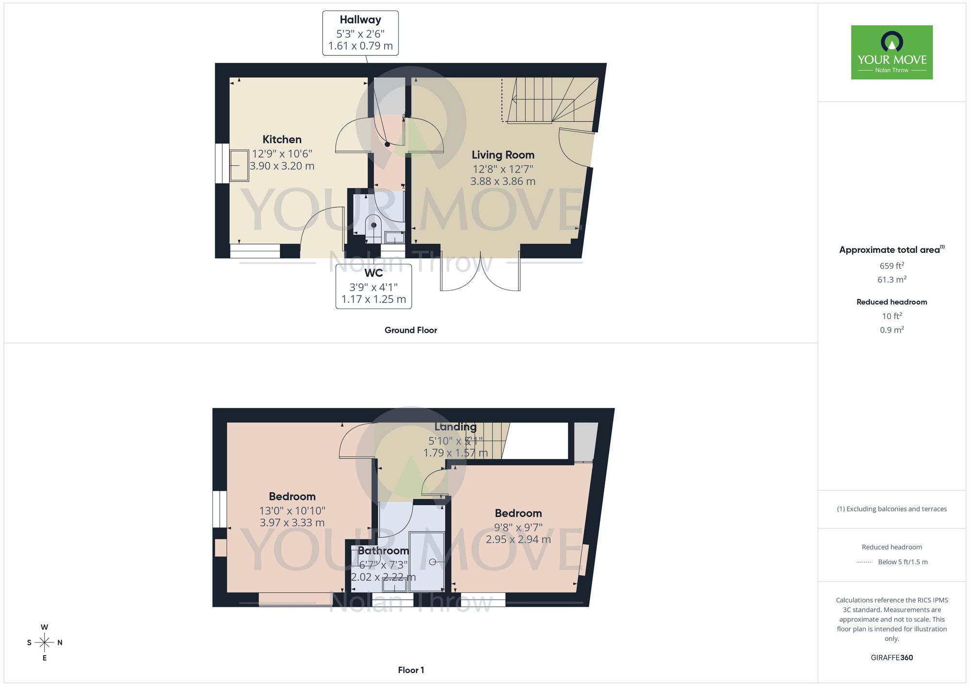 Floorplan of 2 bedroom Semi Detached House to rent, Main Street, Yarwell, PE8