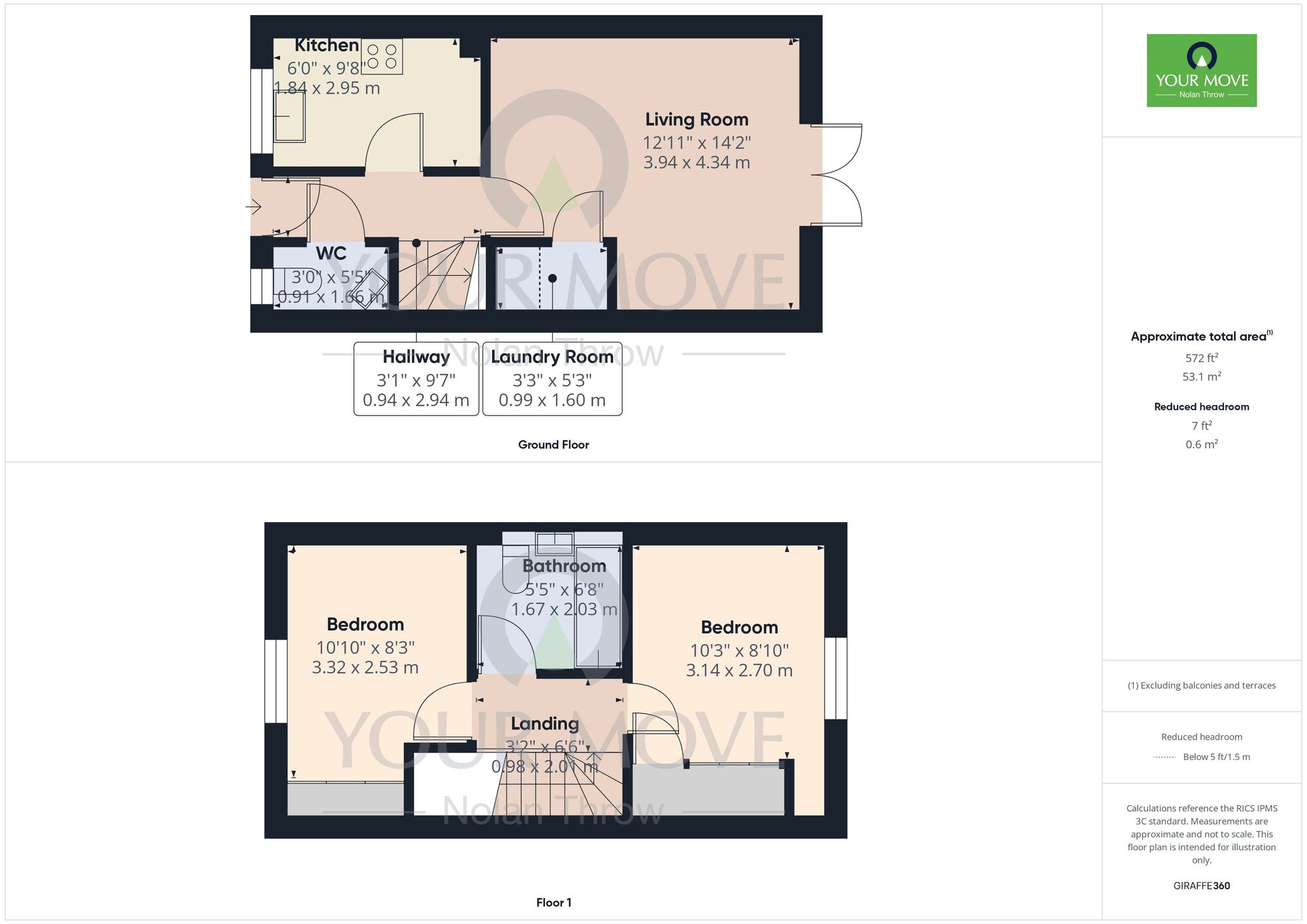 Floorplan of 2 bedroom Mid Terrace House to rent, Creed Road, Oundle, Northamptonshire, PE8