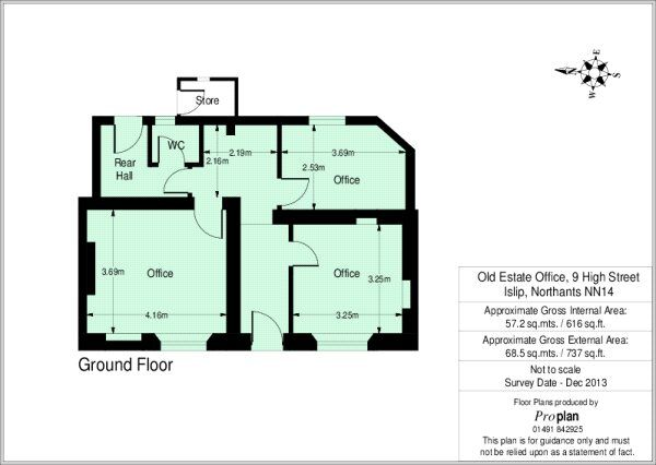 Floorplan of  Property to rent, High Street, Islip, Northamptonshire, NN14