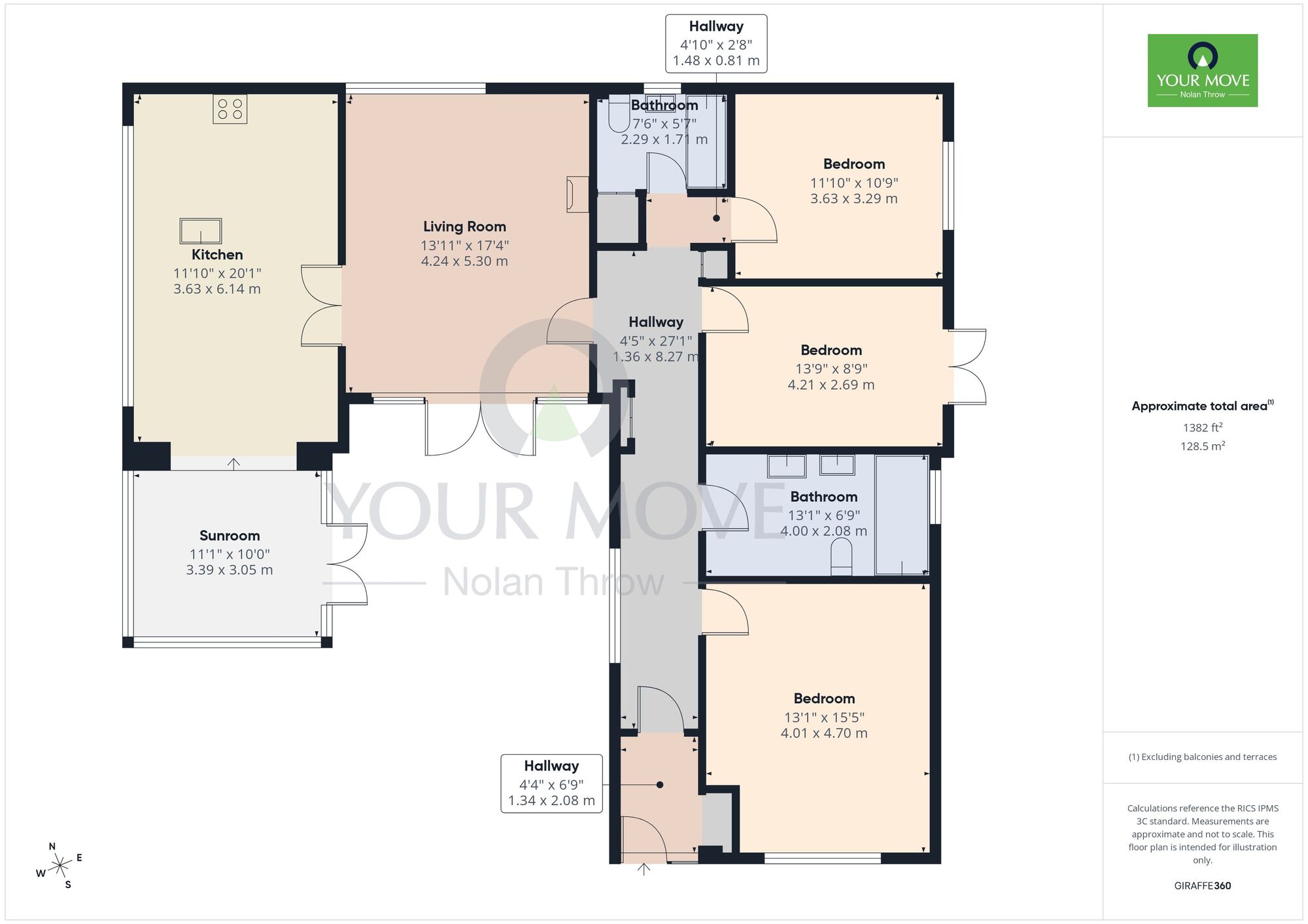 Floorplan of 3 bedroom Detached Bungalow to rent, School Lane, Warmington, Northamptonshire, PE8