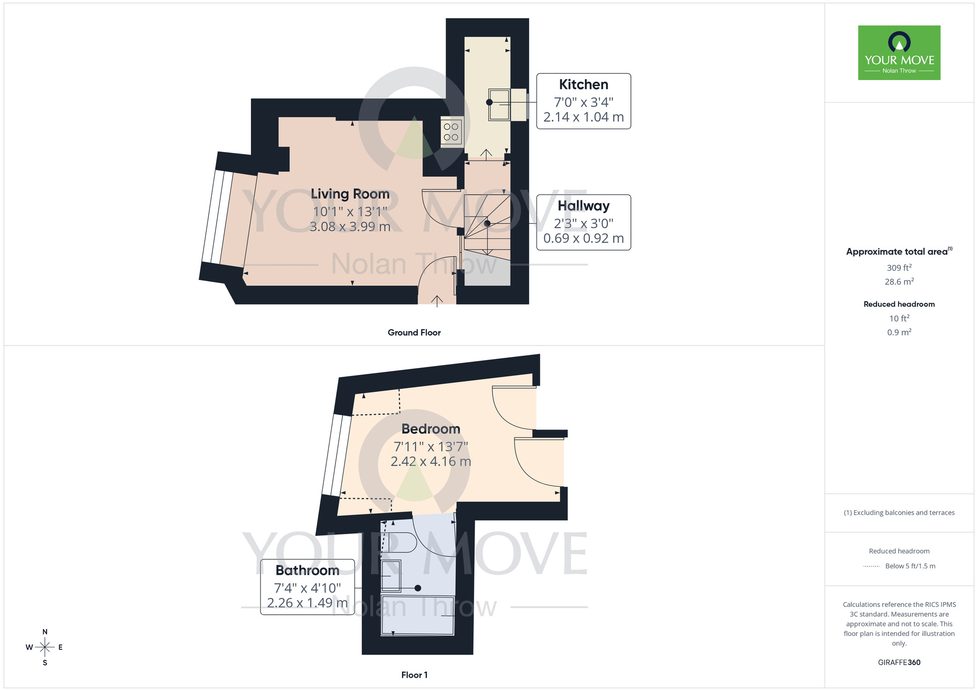Floorplan of 1 bedroom Mid Terrace House to rent, Mill Road, Oundle, Northamptonshire, PE8
