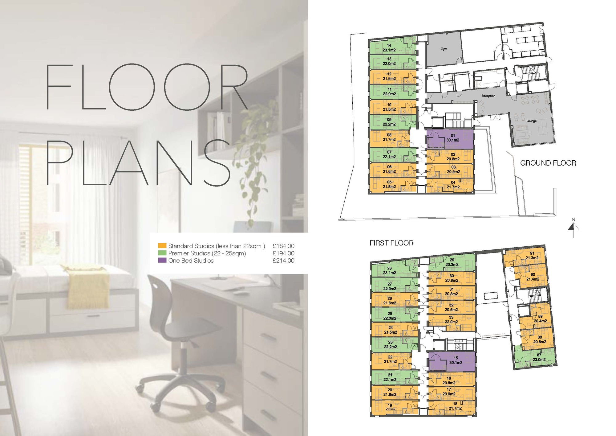 Floorplan of 1 bedroom Flat to rent, College Street, Northampton, Northamptonshire, NN1