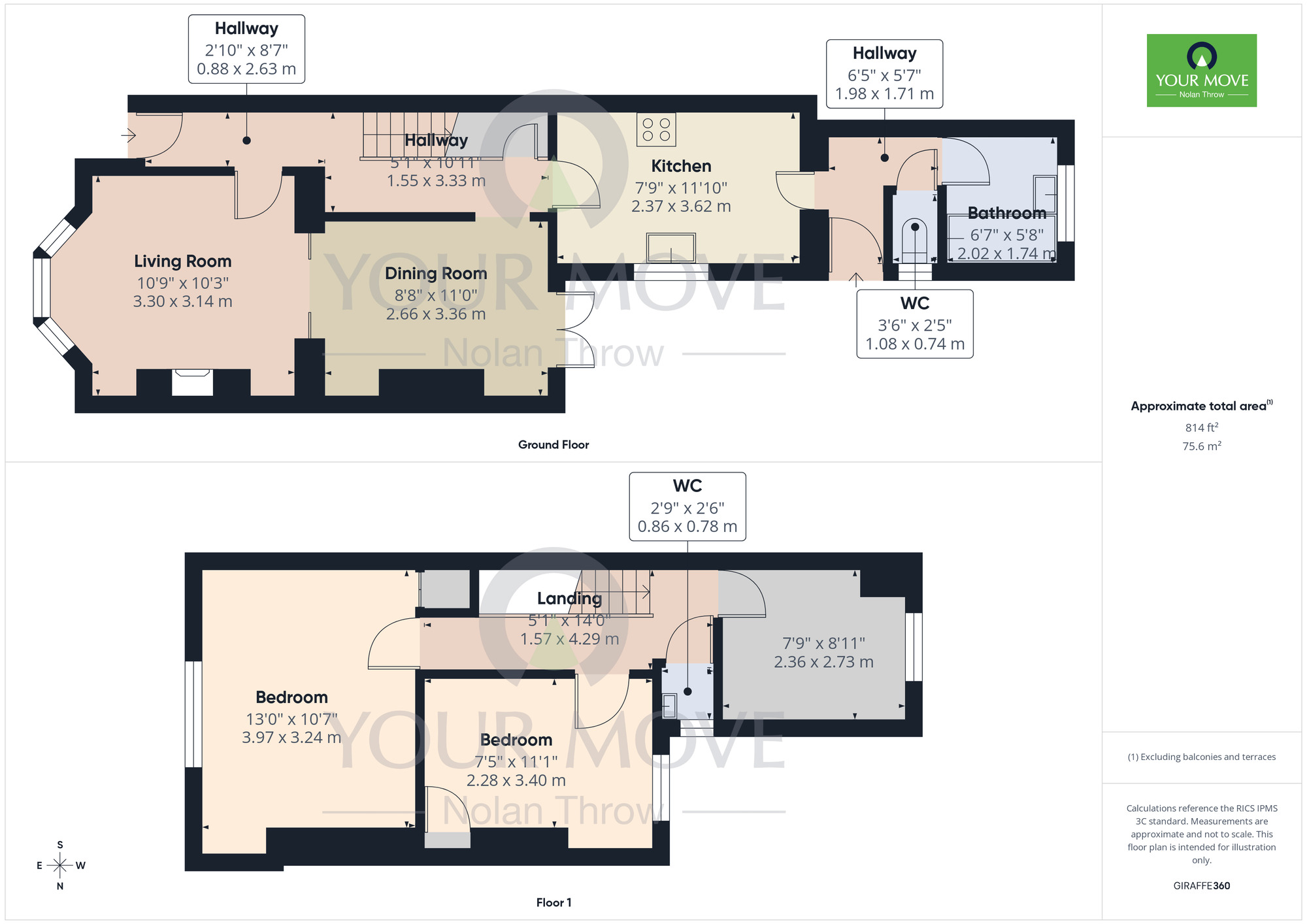 Floorplan of 3 bedroom Mid Terrace House for sale, Loyd Road, Abington, Northampton, NN1