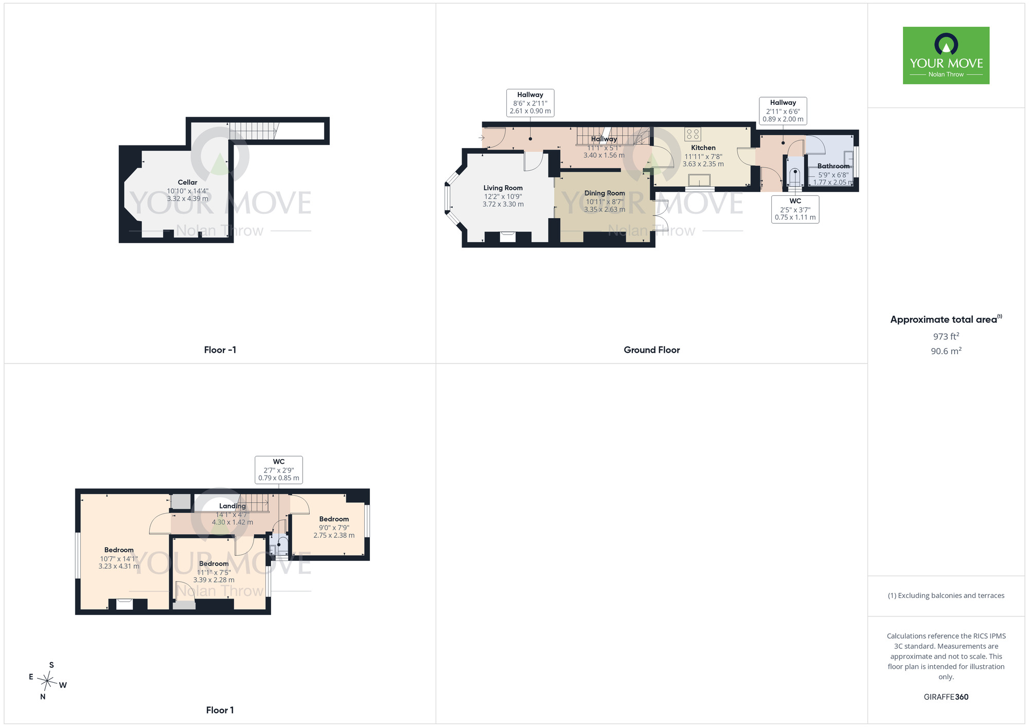 Floorplan of 3 bedroom Mid Terrace House for sale, Loyd Road, Abington, Northampton, NN1