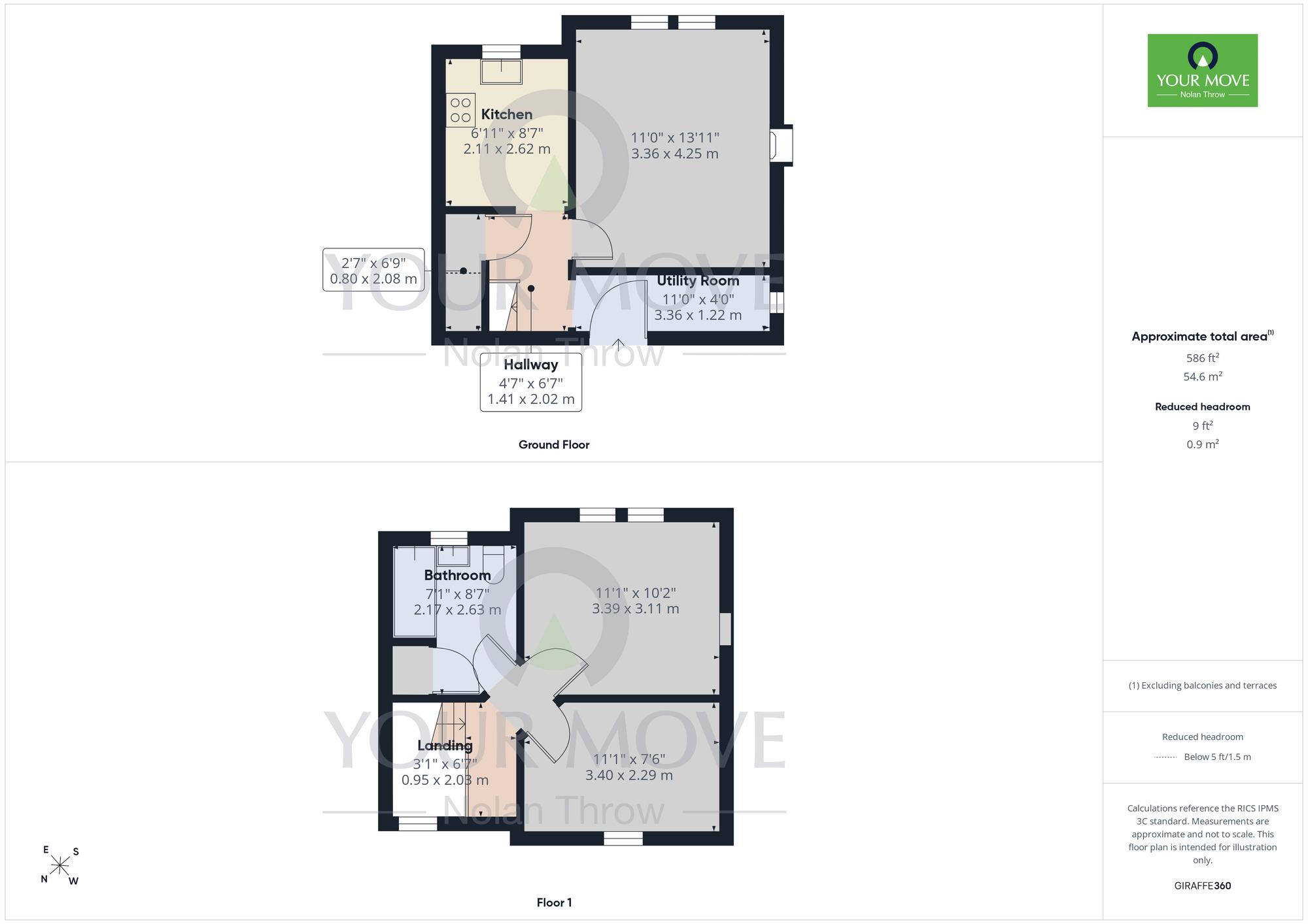 Floorplan of 2 bedroom Semi Detached House to rent, Warren Lane, Bythorn, Cambridgeshire, PE28