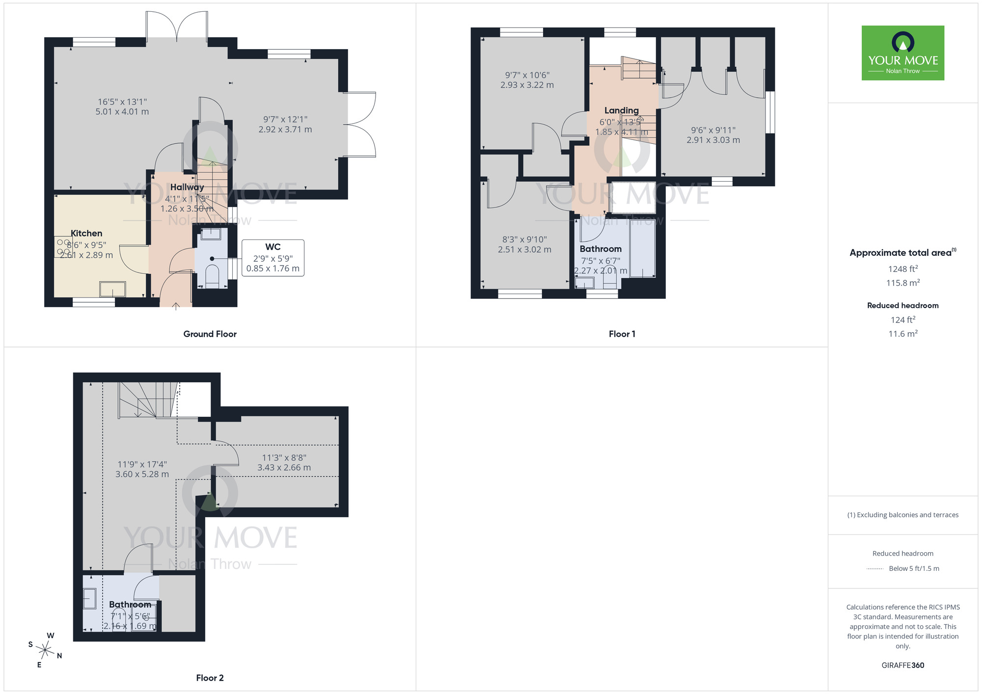 Floorplan of 4 bedroom End Terrace House to rent, Lindisfarne Way, Thrapston, Northamptonshire, NN14