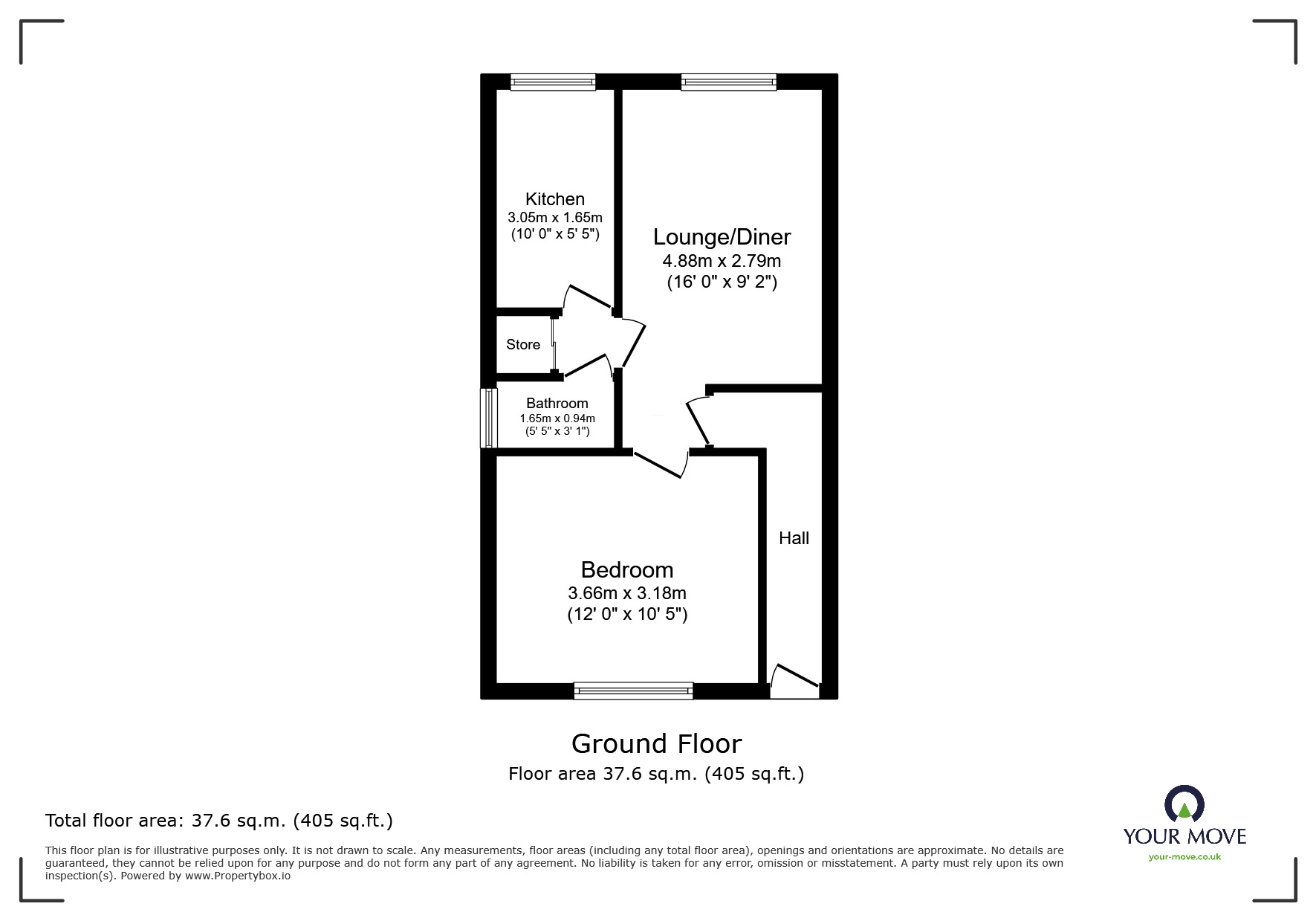 Floorplan of 1 bedroom  Flat to rent, Darwin Court, Wolverhampton, WV6