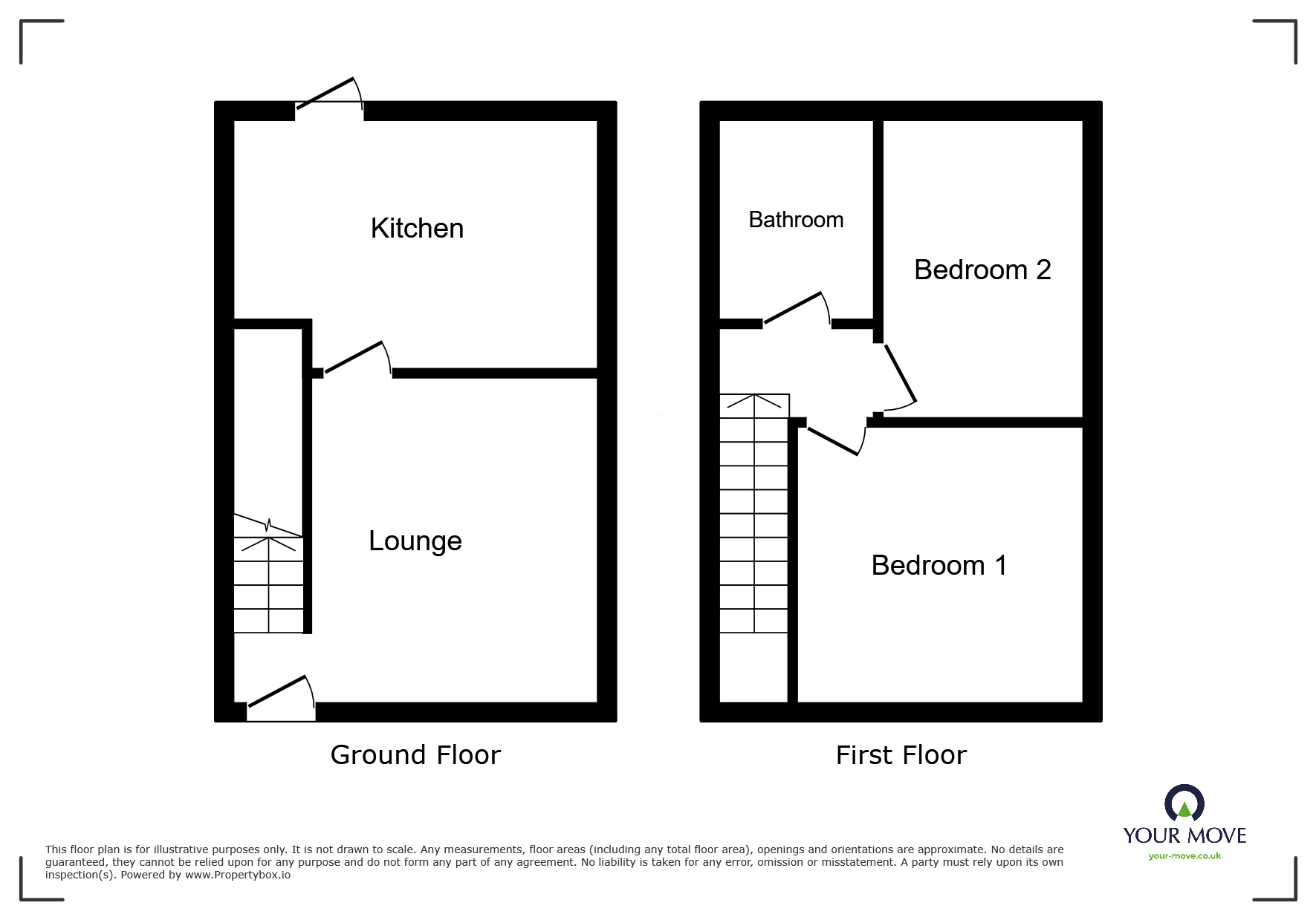 Floorplan of 2 bedroom Semi Detached House to rent, Moor Park, Perton, Wolverhampton, WV6