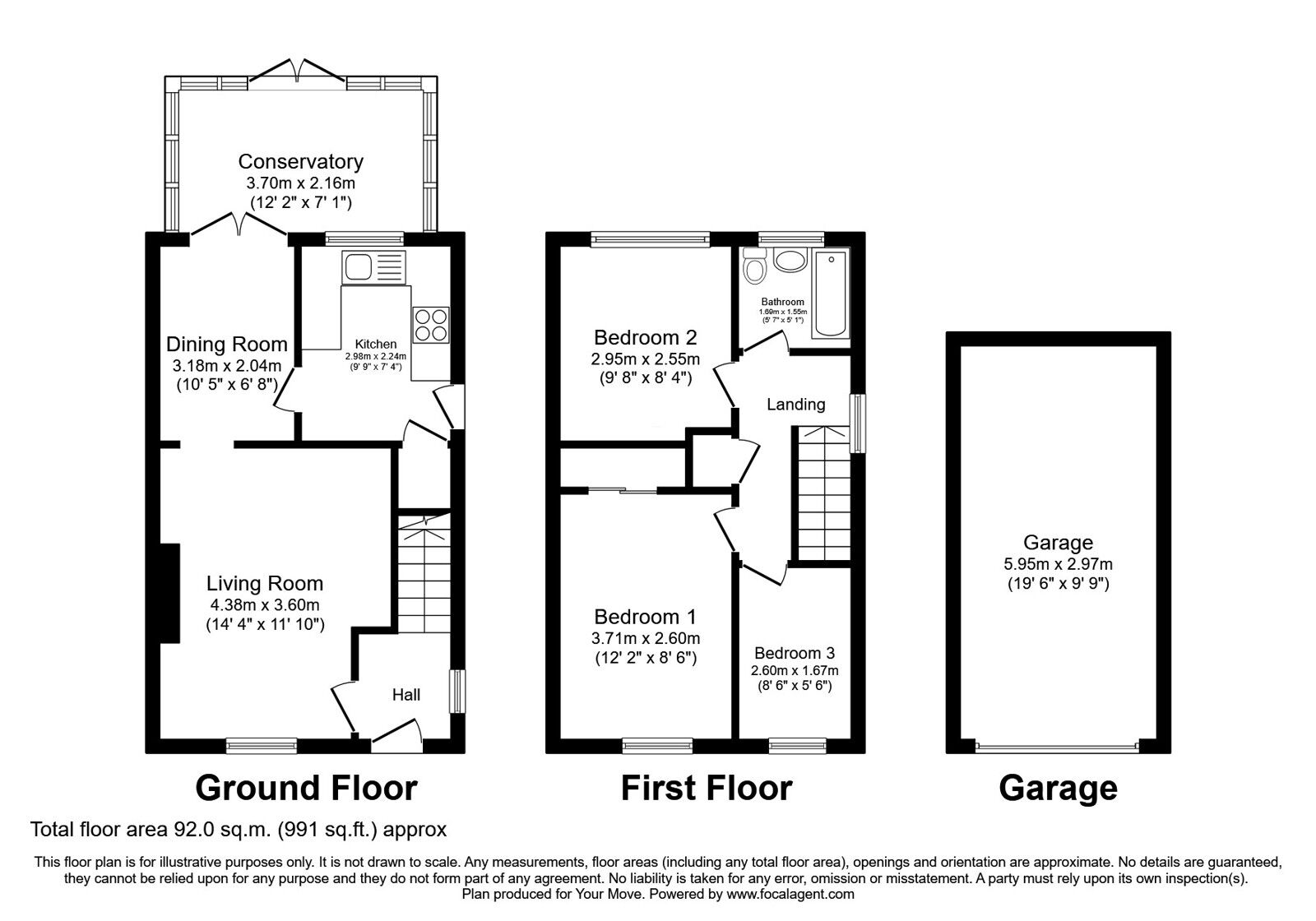 Floorplan of 3 bedroom Semi Detached House for sale, Egelwin Close, Perton, Wolverhampton, WV6