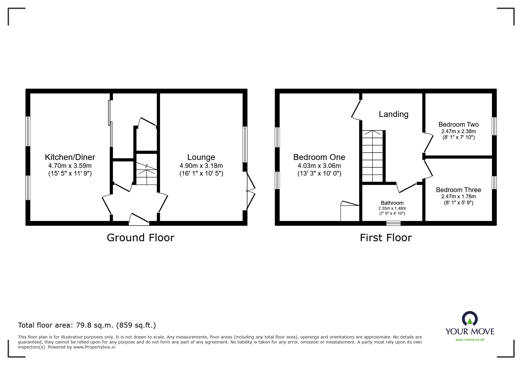 Floorplan of 3 bedroom Semi Detached House to rent, Idonia Road, Perton, Wolverhampton, WV6