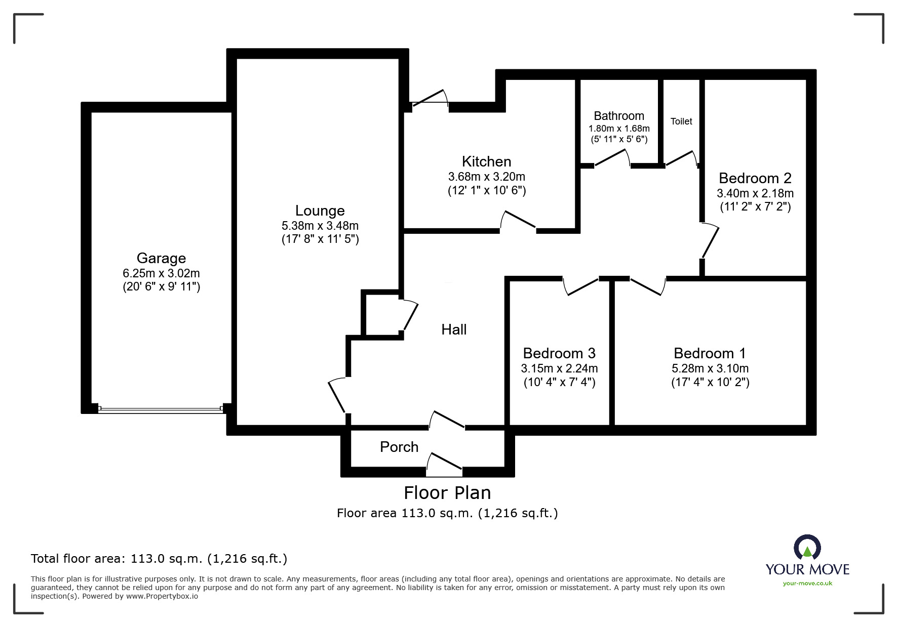 Floorplan of 3 bedroom Detached Bungalow to rent, Foley Avenue, Tettenhall, West Midlands, WV6