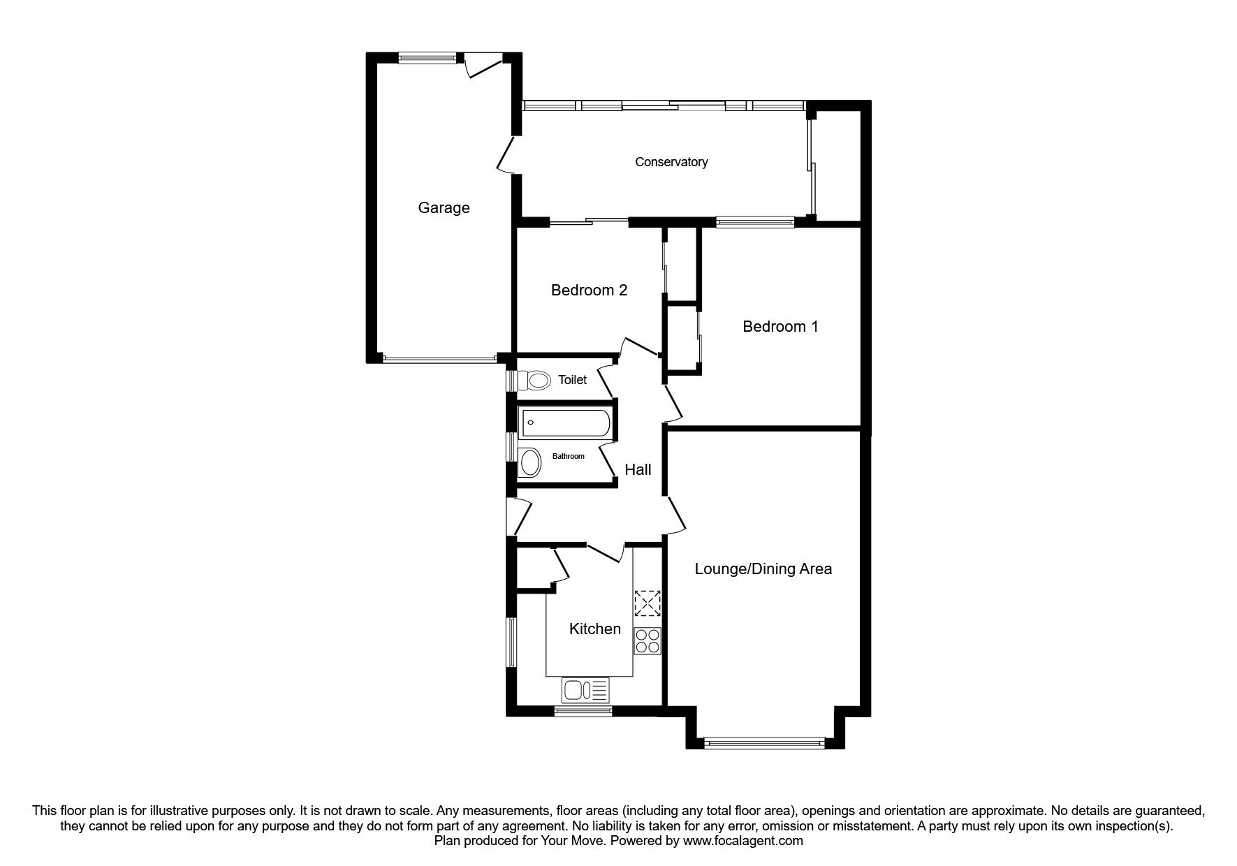 2 bedroom Detached Bungalow for sale, Dunster Grove, Perton