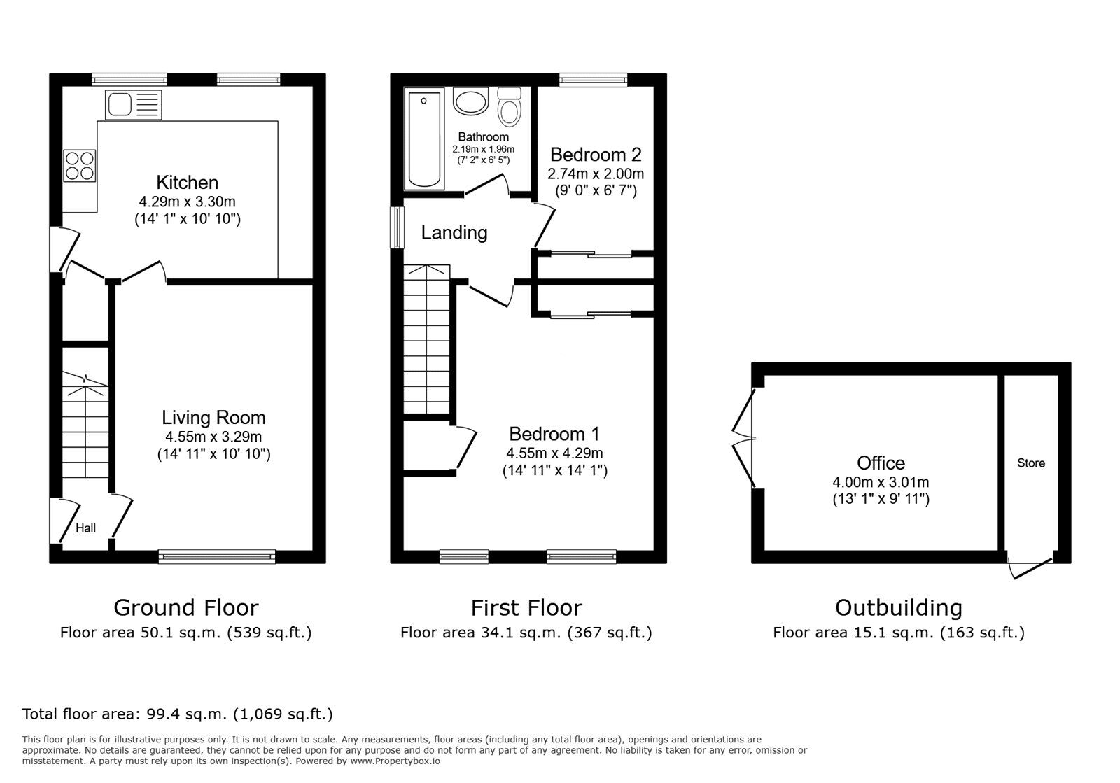 Floorplan of 2 bedroom Detached House for sale, Grasmere Avenue, Perton, Staffordshire, WV6