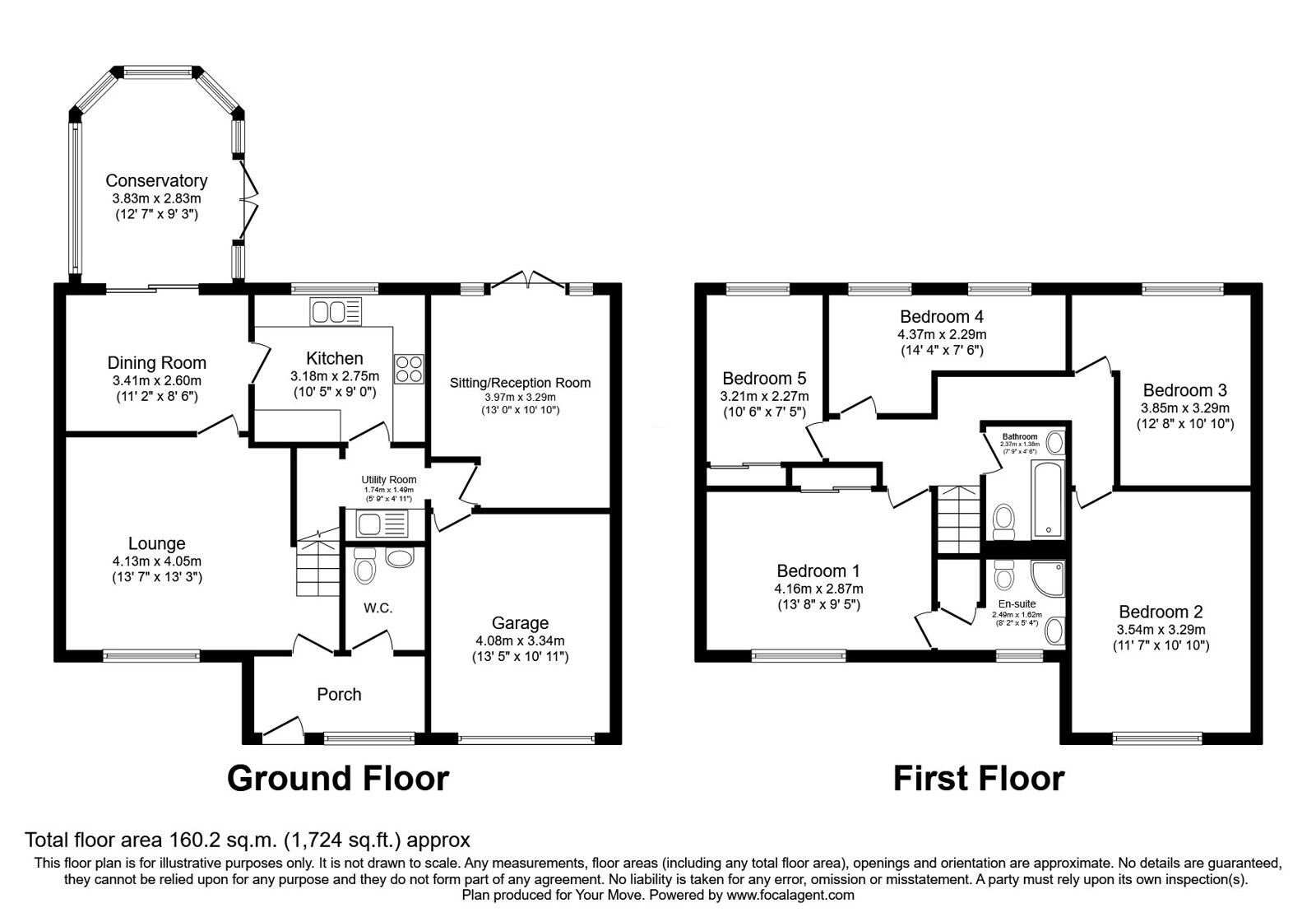 Floorplan of 5 bedroom Detached House for sale, Raglan Avenue, Perton Wolverhampton, Staffordshire, WV6