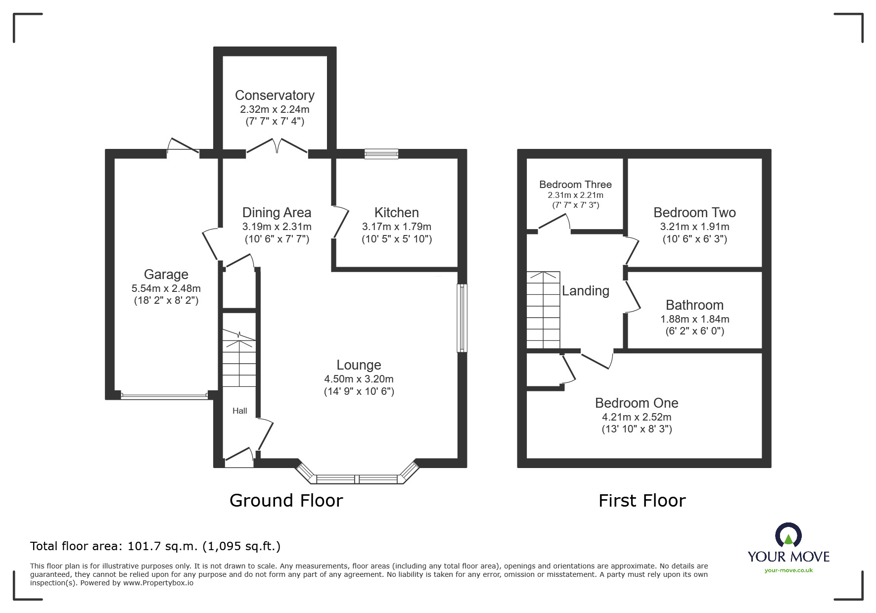 Floorplan of 3 bedroom Detached House for sale, Cunningham Road, Perton, Staffordshire, WV6