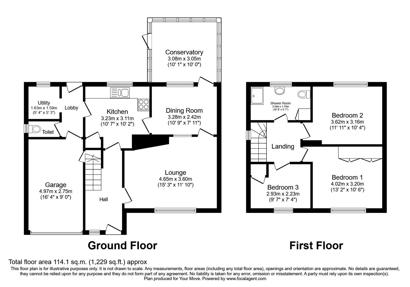 Floorplan of 3 bedroom Detached House for sale, The Meadway, Wolverhampton, West Midlands, WV6