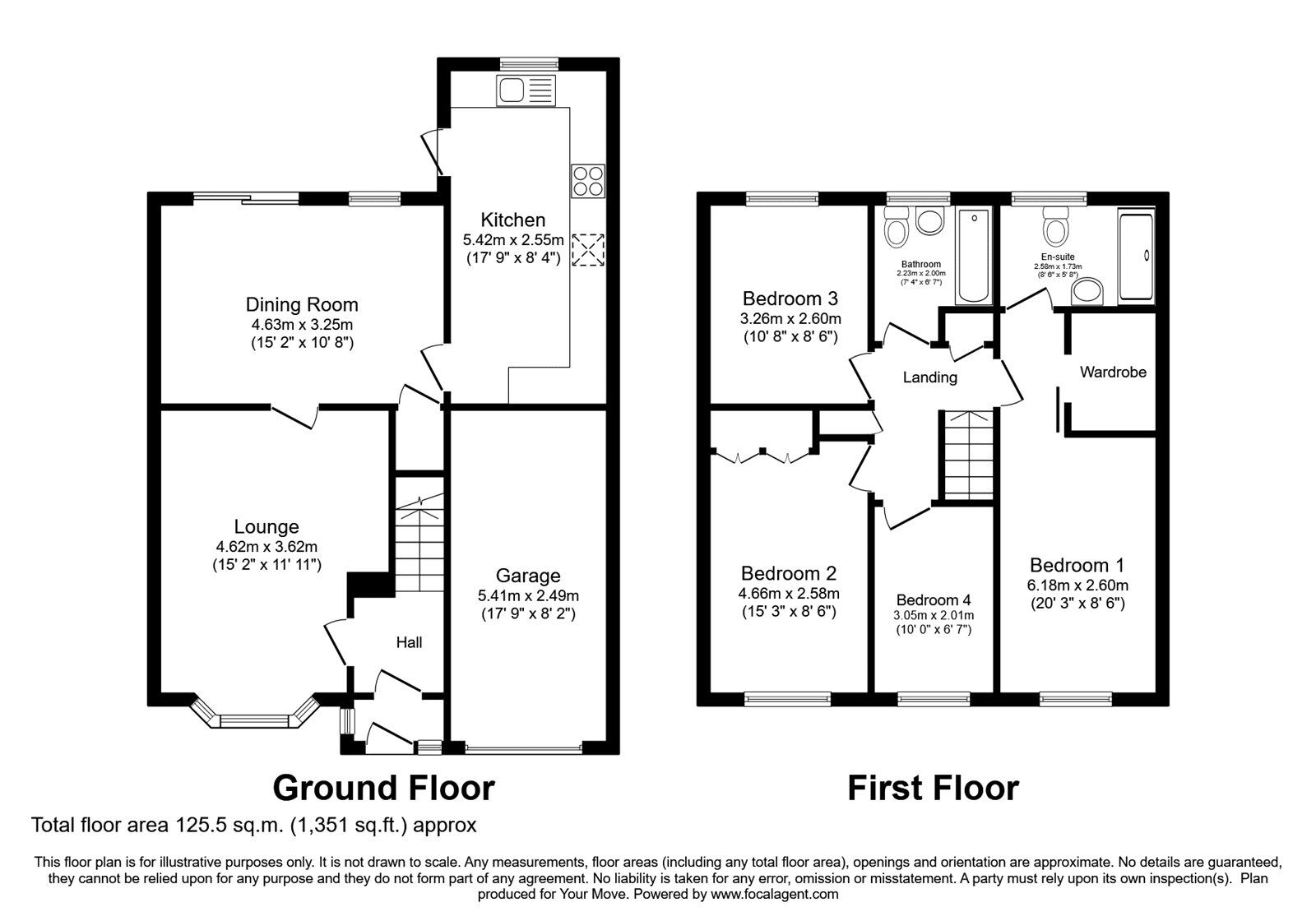 Floorplan of 4 bedroom Detached House for sale, Gainsborough Drive, Perton Wolverhampton, Staffordshire, WV6