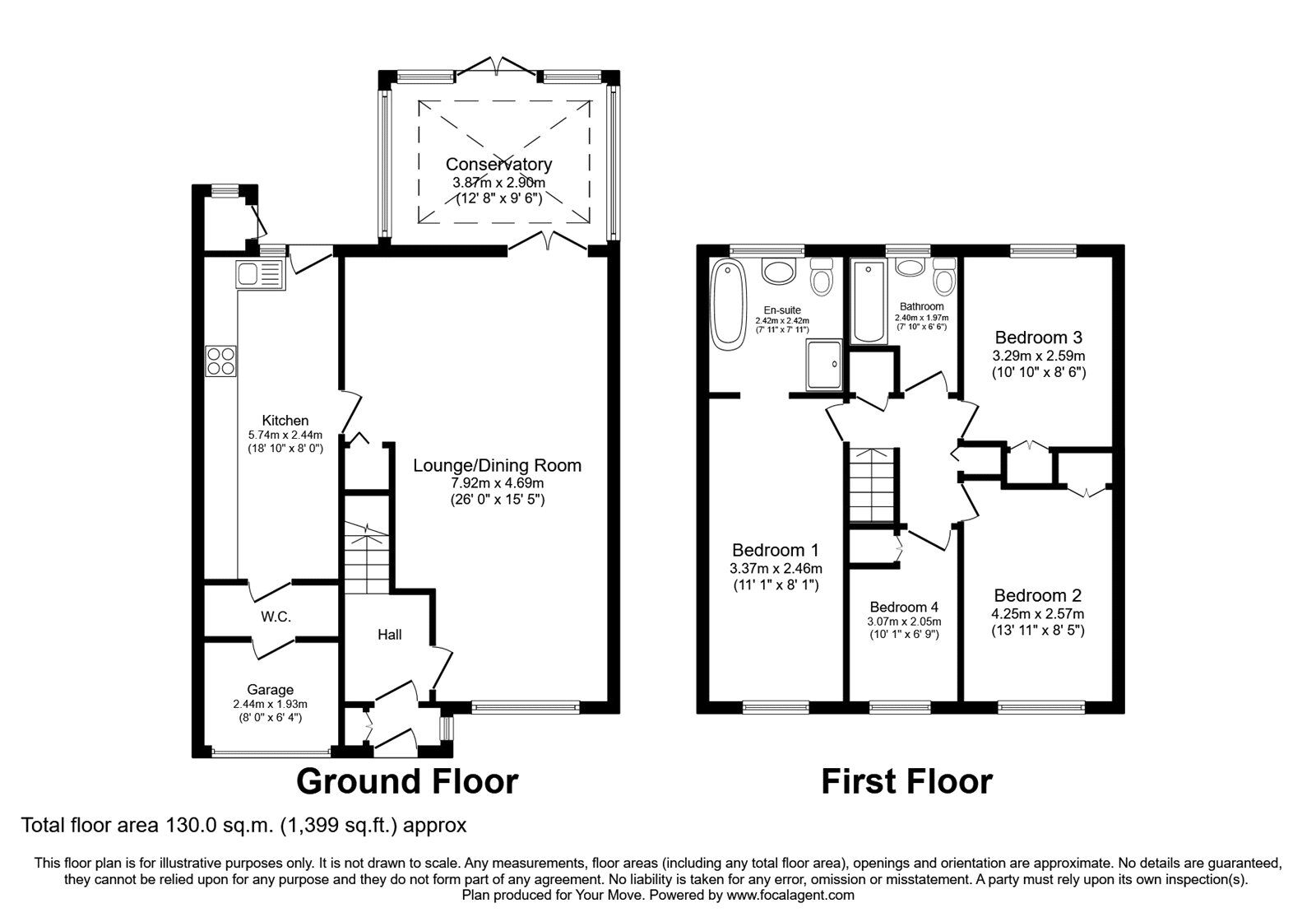 Floorplan of 4 bedroom Detached House for sale, Reynolds Grove, Perton Wolverhampton, Staffordshire, WV6