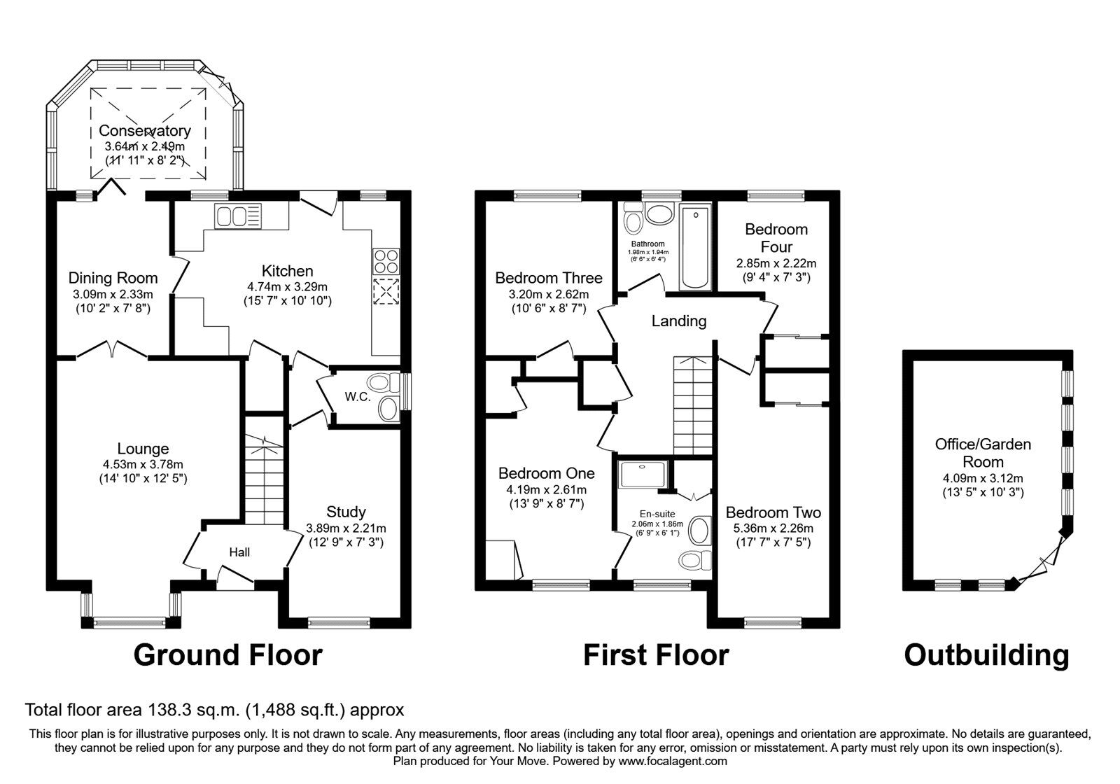 Floorplan of 4 bedroom Detached House for sale, The Wheatlands, Perton, Staffordshire, WV6