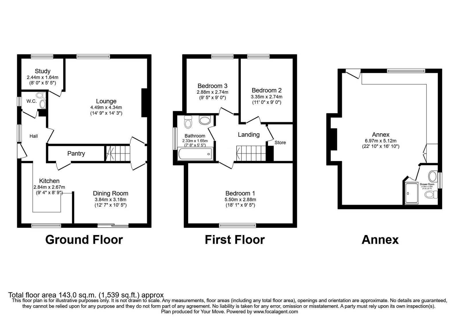 Floorplan of 4 bedroom Detached House for sale, Richmond Drive, Perton, Staffordshire, WV6