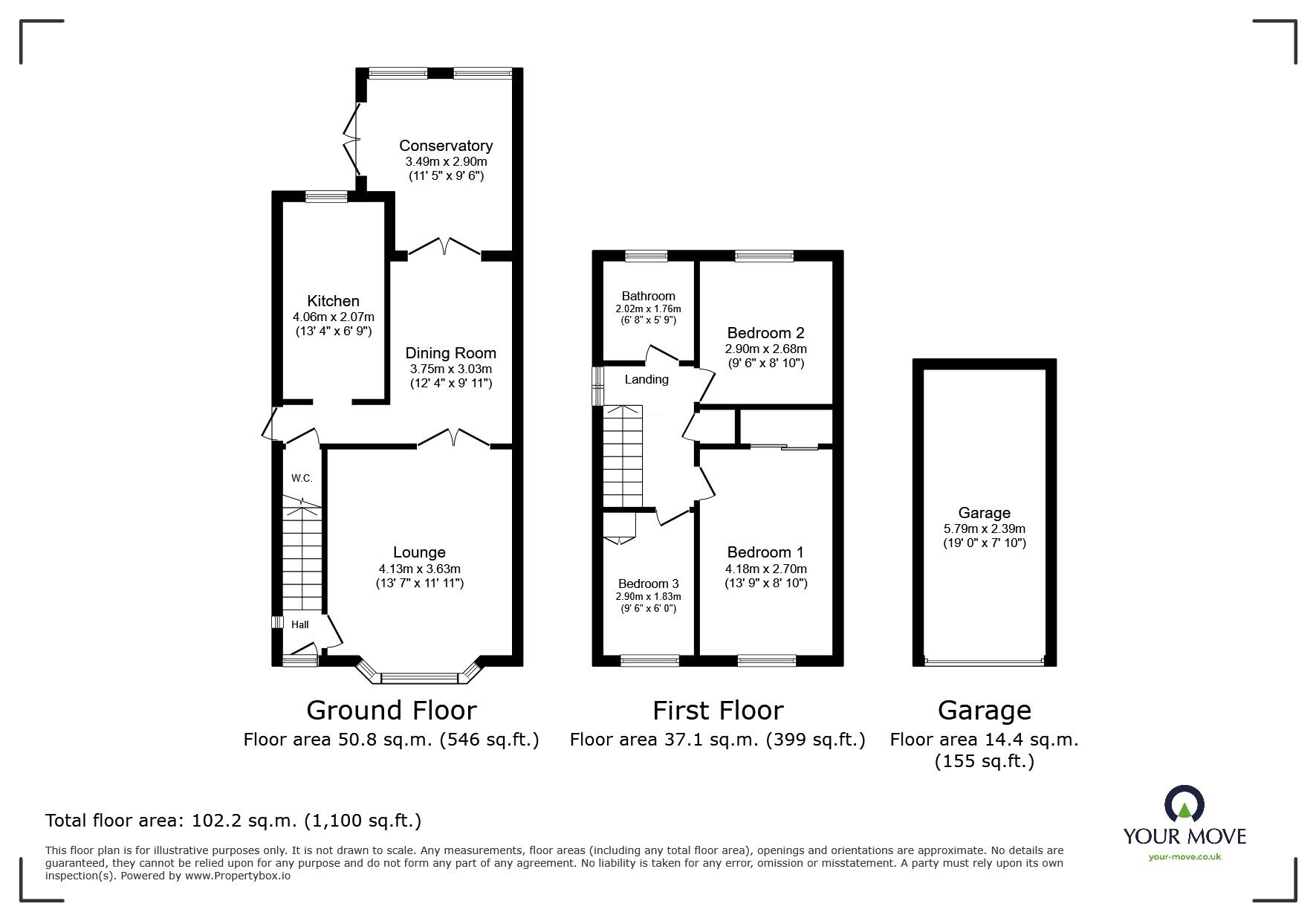 Floorplan of 3 bedroom Detached House for sale, Shackleton Drive, Perton Wolverhampton, Staffordshire, WV6