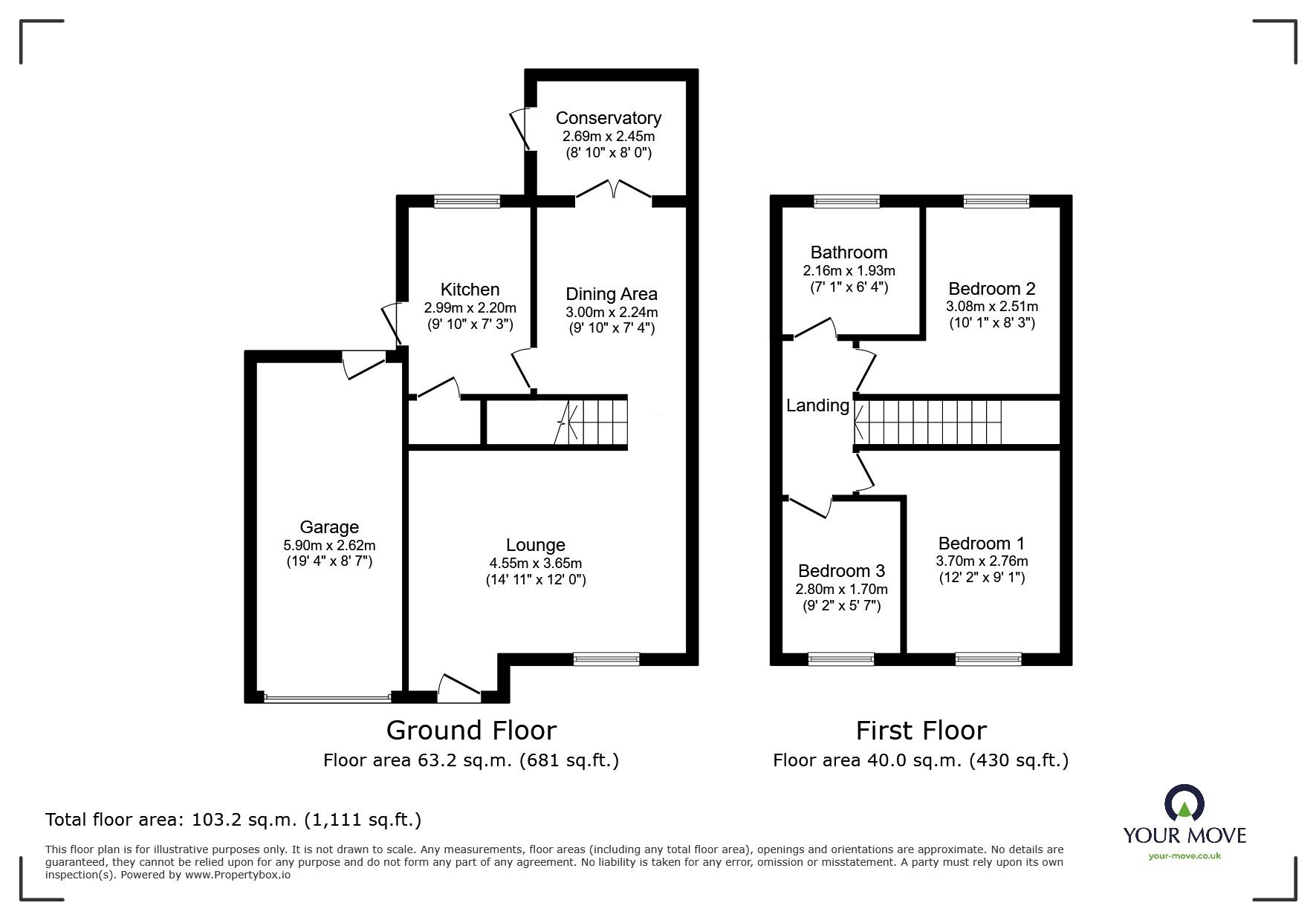 Floorplan of 3 bedroom Detached House for sale, Richmond Drive, Perton, Staffordshire, WV6