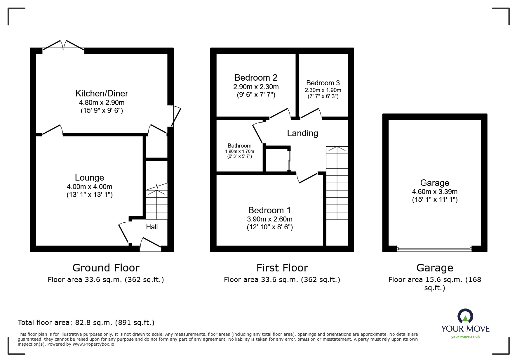 Floorplan of 3 bedroom Detached House for sale, Edge Hill Drive, Perton, Wolverhampton, WV6
