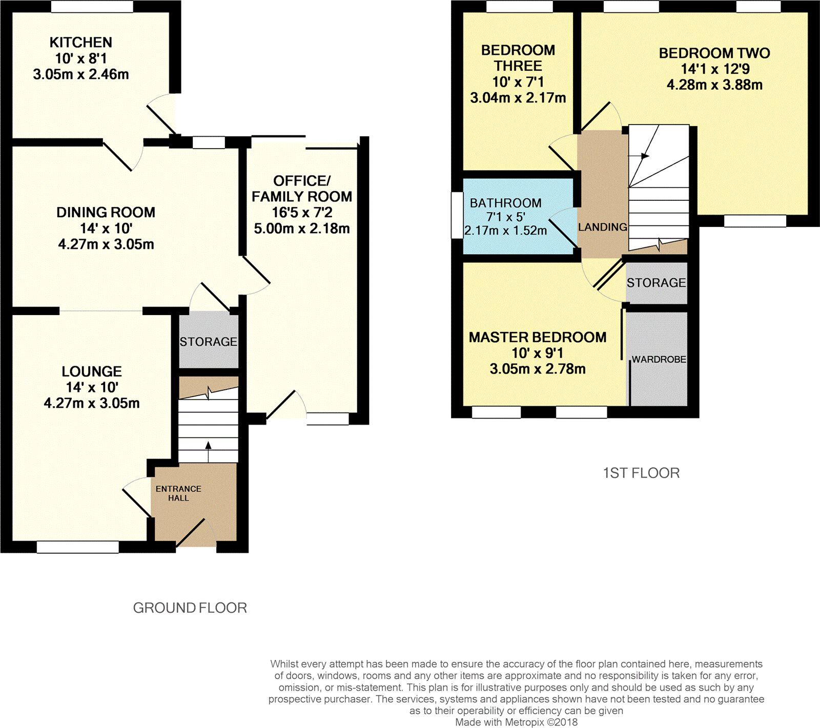 Floorplan of 3 bedroom Link Detached House for sale, The Windrow, Perton, Staffordshire, WV6