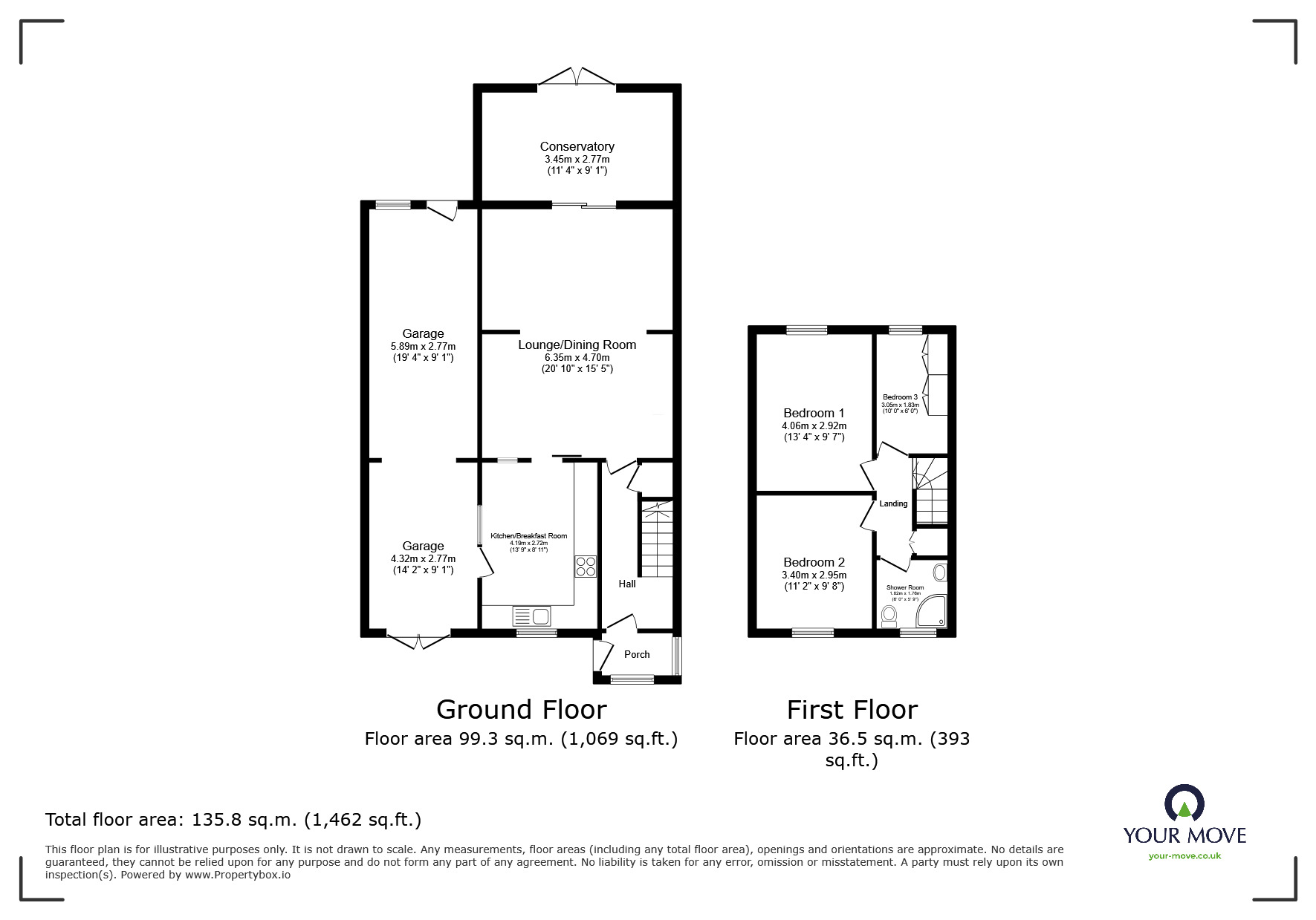 Floorplan of 3 bedroom Semi Detached House for sale, Woodland Close, Albrighton, Shropshire, WV7