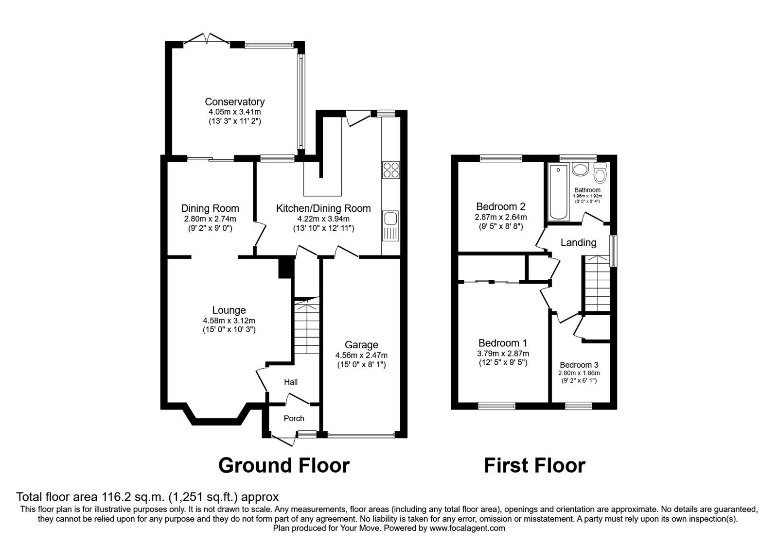 Floorplan of 3 bedroom Semi Detached House for sale, Harald Close, Perton, Wolverhampton, WV6