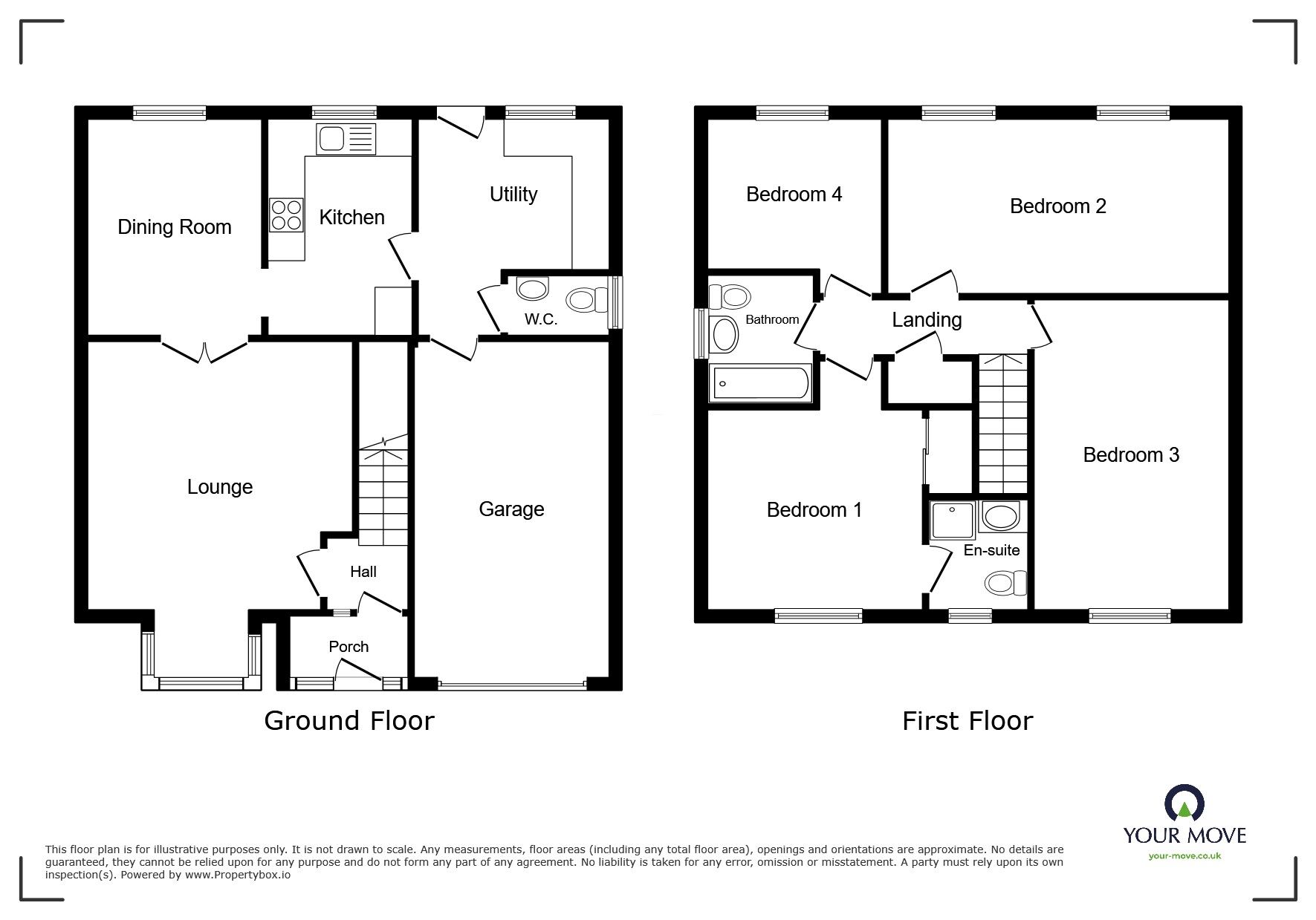 Floorplan of 4 bedroom Detached House to rent, St. Andrews Drive, Perton, Staffordshire, WV6